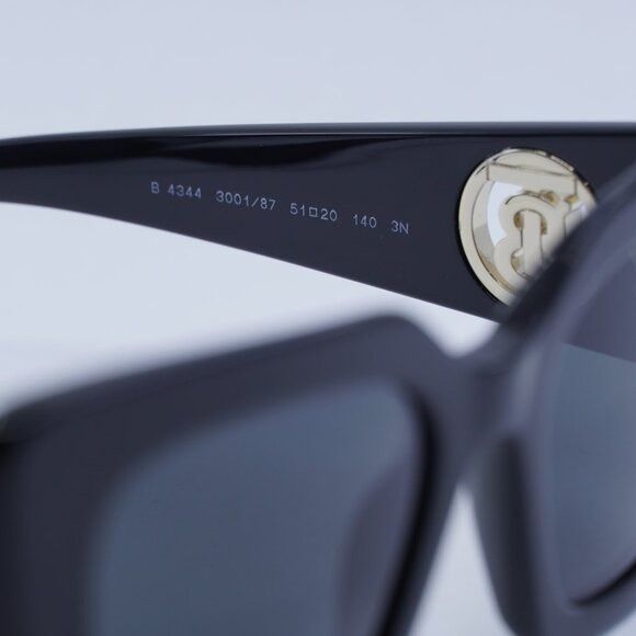 Burberry Burberry Daisy BE4344 300187 Sunglasses Black Cat Eye Frame Size ONE SIZE - 5 Thumbnail