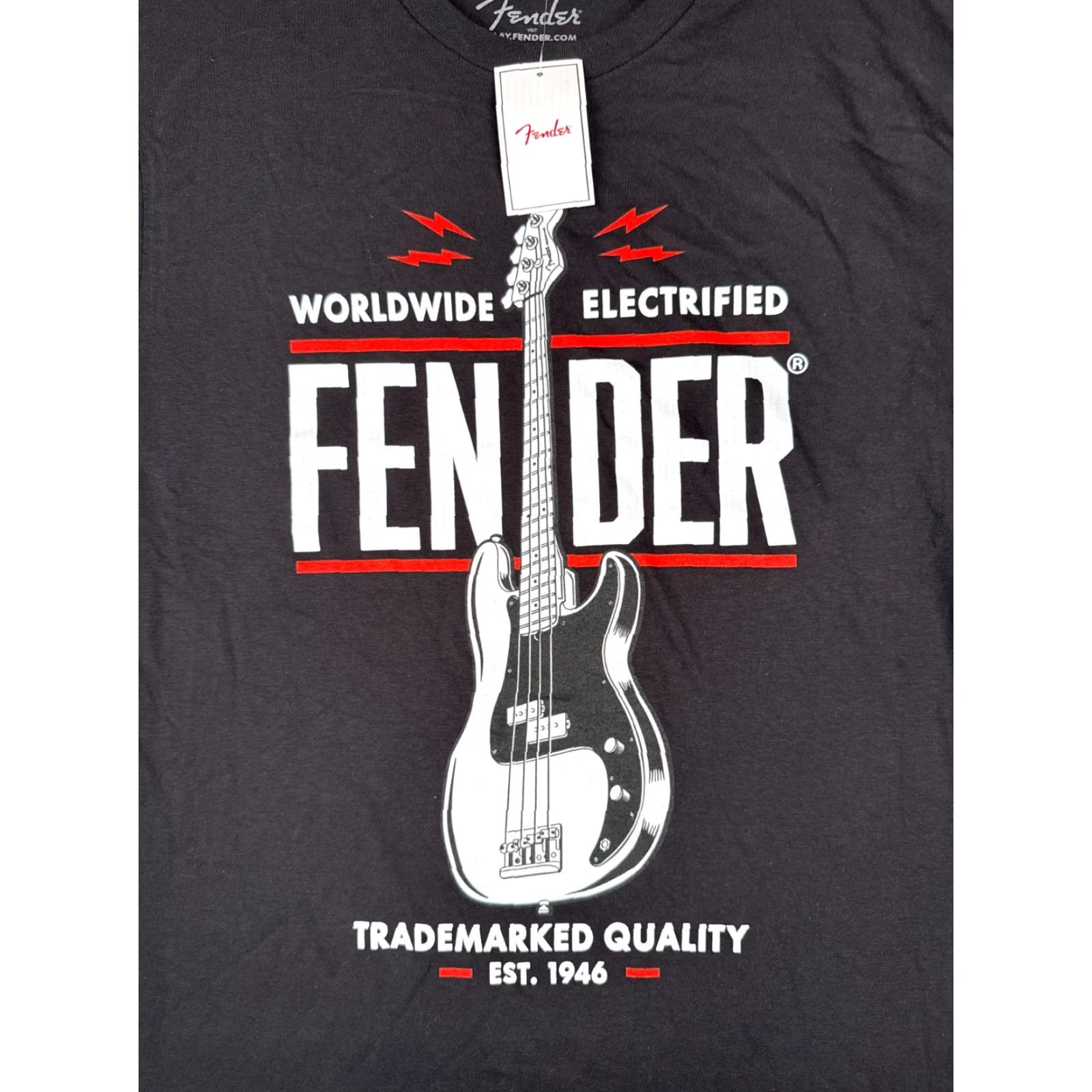 Fender Fender Shirt Men M Black Cotton Jersey Short Sleeve Crew Neck T-Shirt Music Rock California All Seasons Mens Size US M / EU 48-50 / 2 - 6 Thumbnail