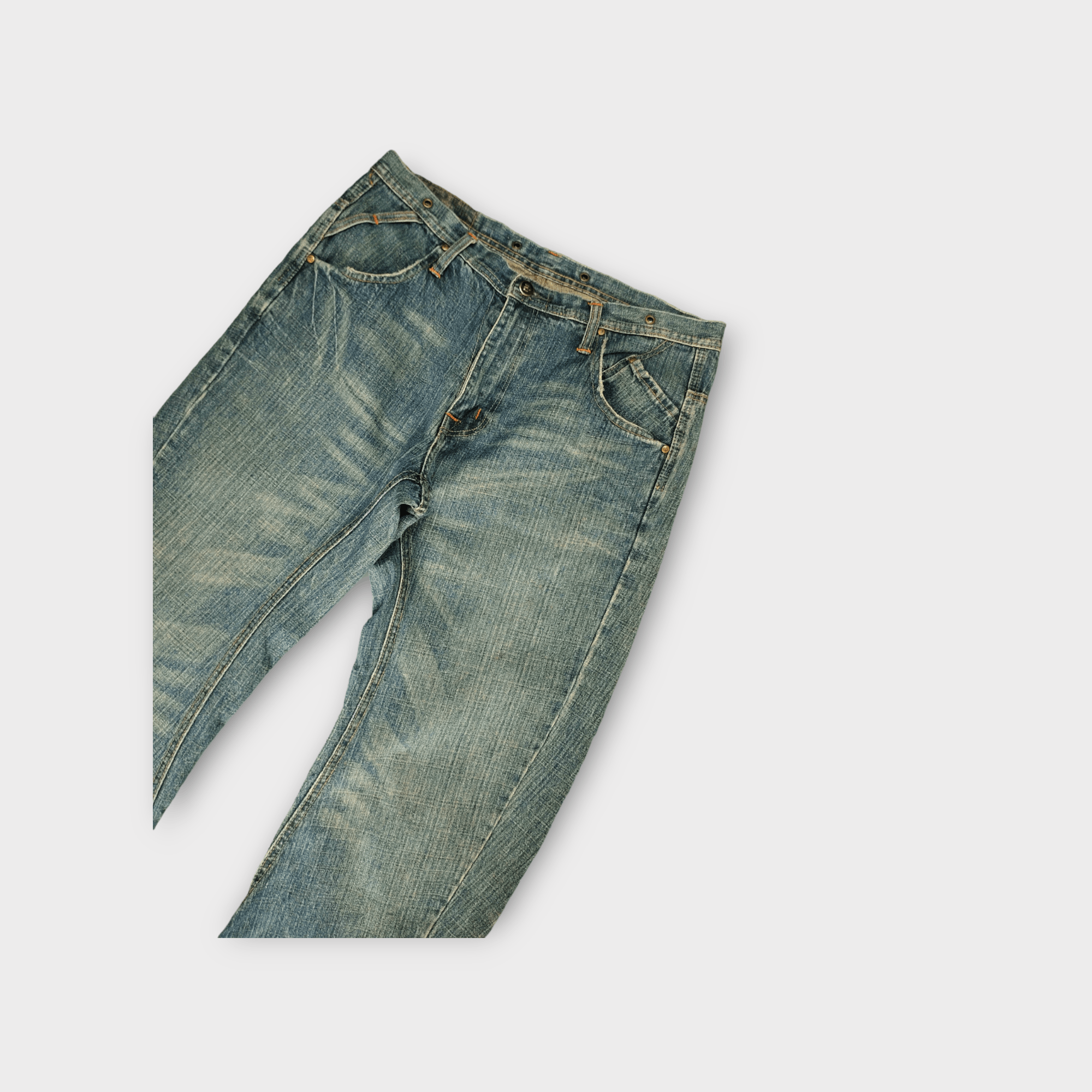 Comme des Garcons × Undercover Loose Jeans Edwin E-Function Clawmark Faded Curved Denim Size US 32 / EU 48 - 5 Thumbnail