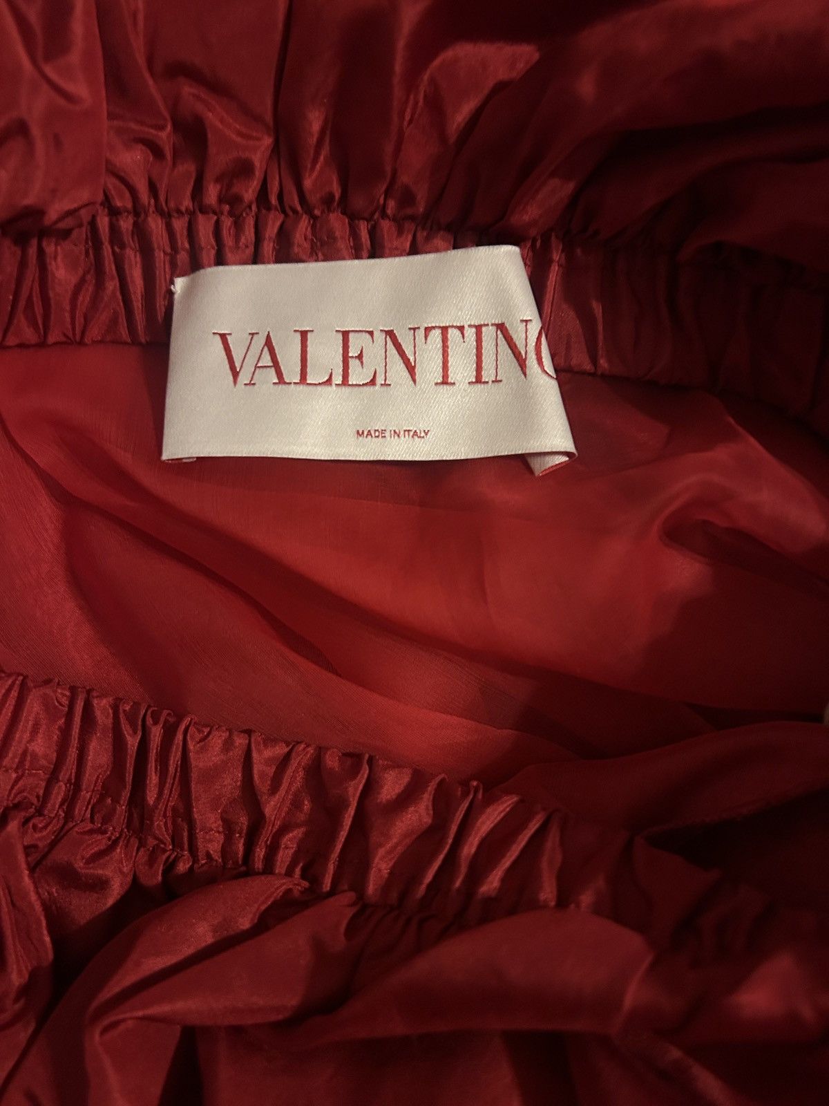 Valentino VALENTINO GARAVANI Off-the-shoulder Silk-satin Dress Size XS / US 0-2 / IT 36-38 - 8 Thumbnail