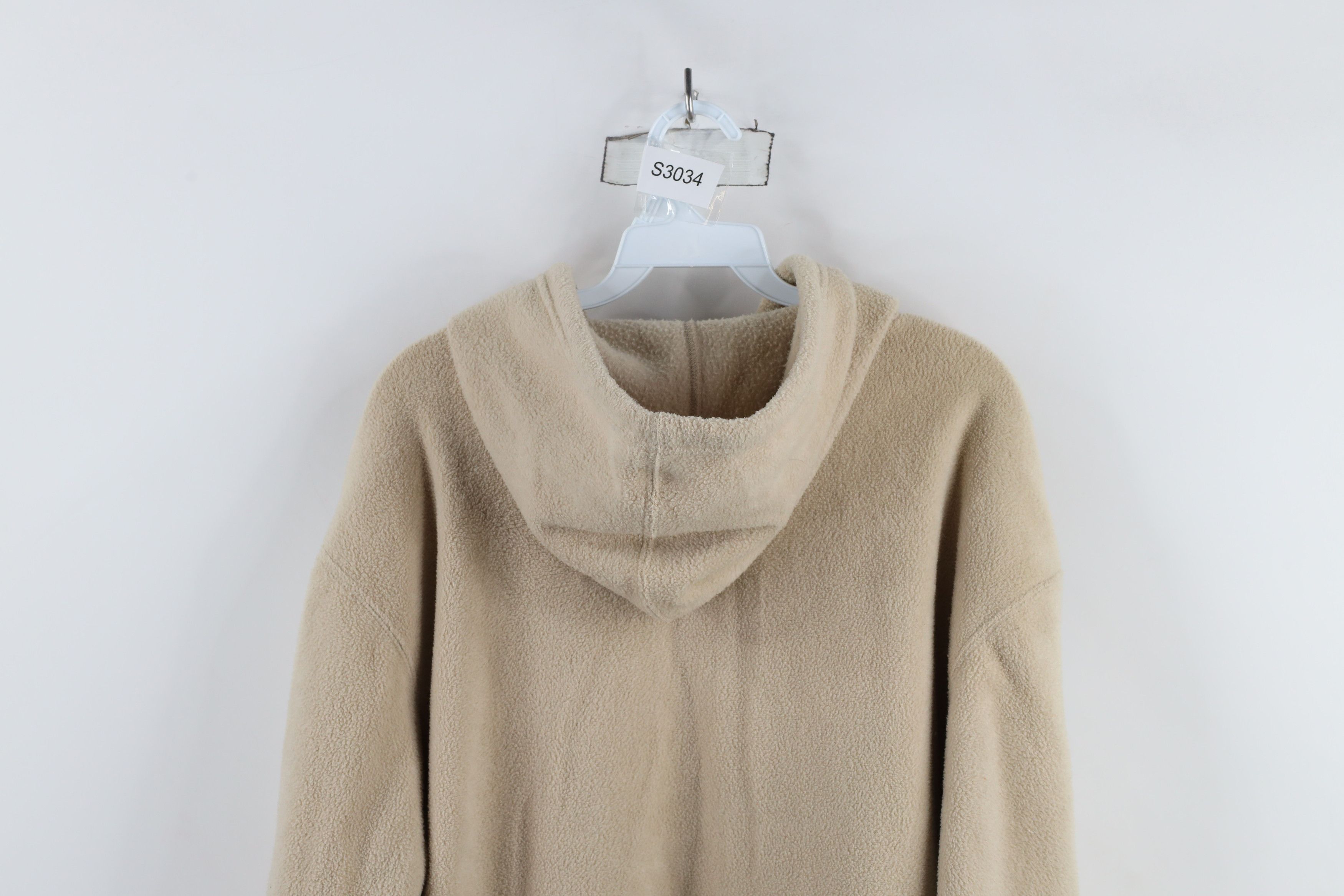 Vintage Vintage 90s Bum Equipment Fleece Hoodie Sweatshirt Beige Size US M / EU 48-50 / 2 - 10 Thumbnail