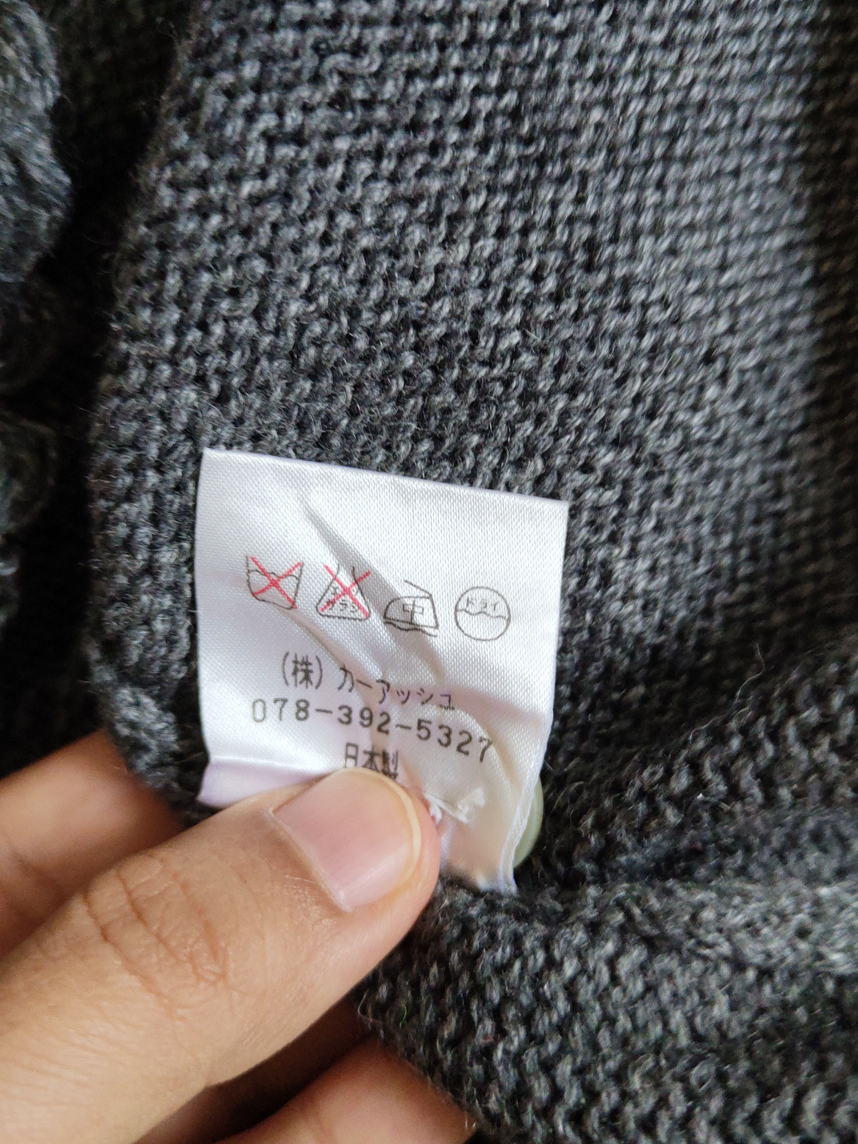 Japanese Brand Kh Dark Gray vintage Knitwear Cardigan #S2379 Size L / US 10 / IT 46 - 10 Thumbnail