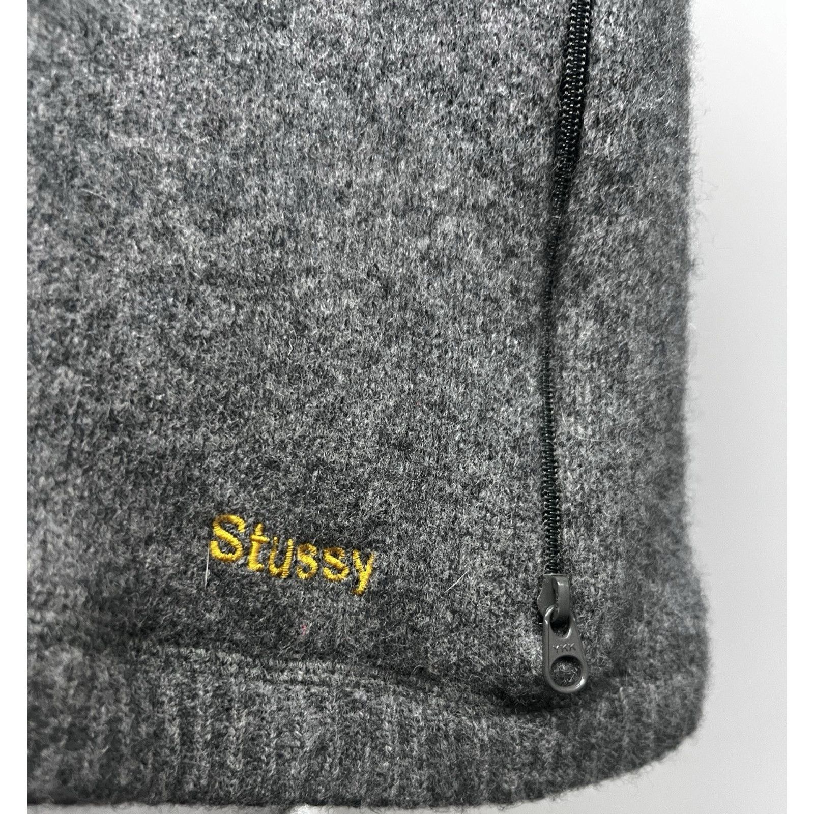 Stussy STUSSY Gray Lambs Wool Mesh Lined Sweater Small Side Zips Size S / US 4 / IT 40 - 7 Thumbnail