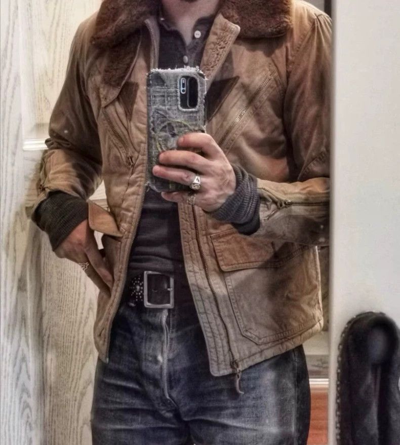 RRL Ralph Lauren RRL Ralph Lauren Type-A2 Navy Pilot Jacket Cotton Jacket Size US S / EU 44-46 / 1 - 1 Thumbnail