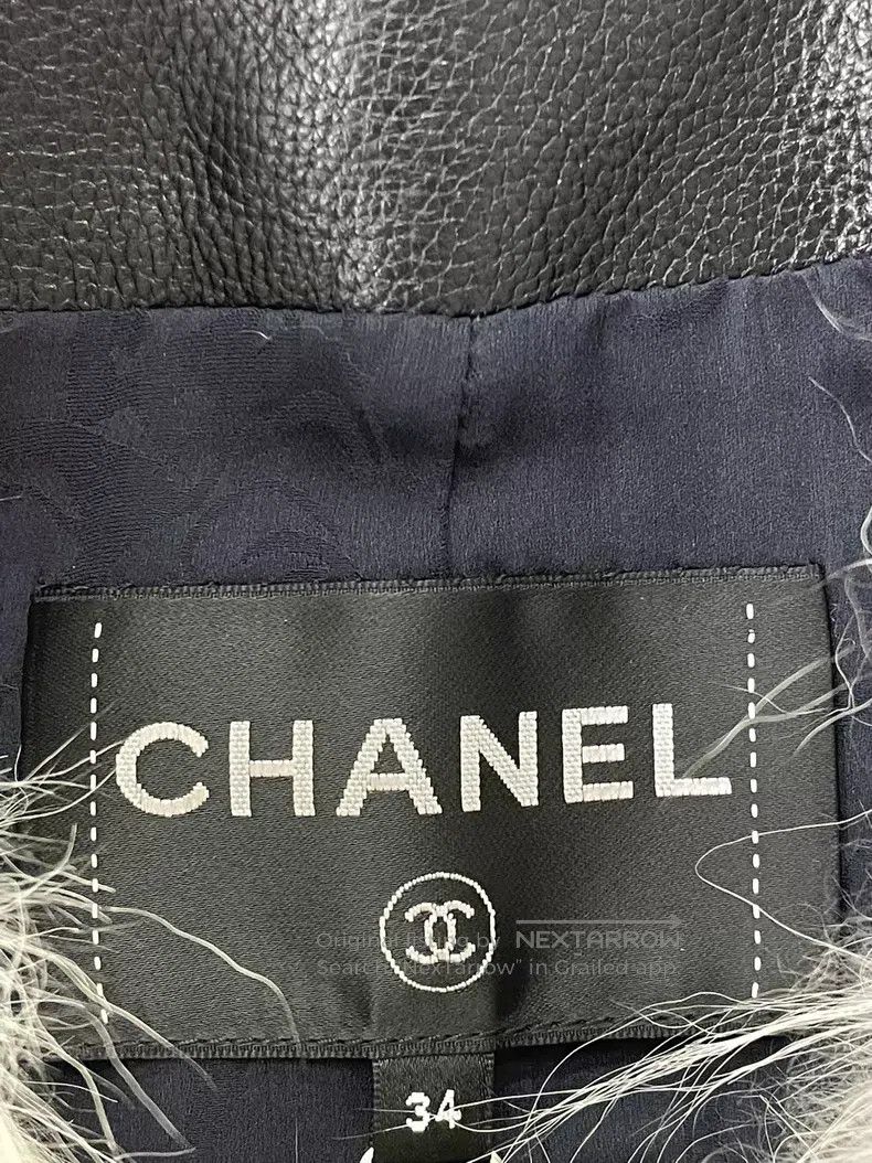 Chanel Chanel Hamburger series fur collar leather coat Size XXS / US 00 / IT 34 - 4 Thumbnail