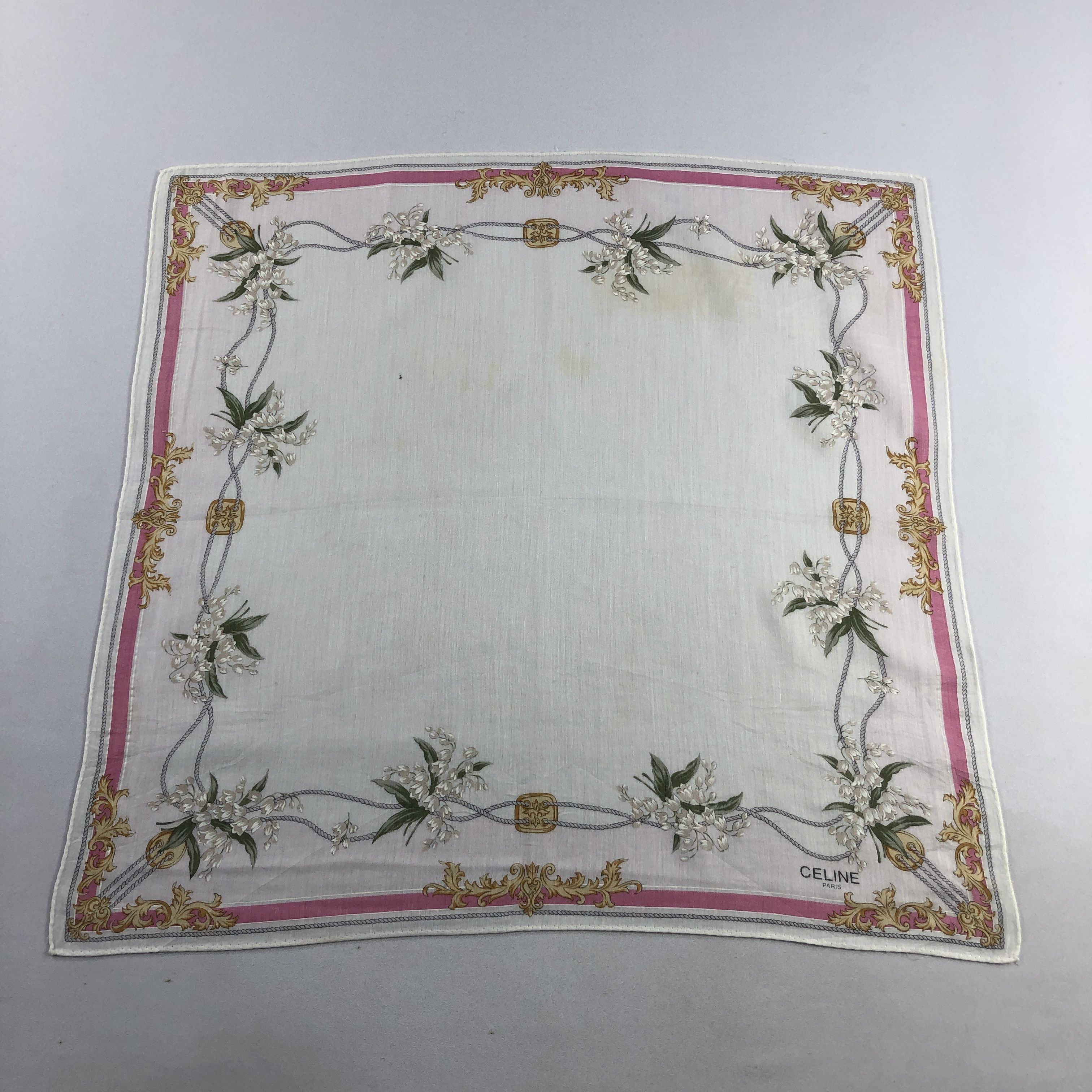 Celine × Vintage Celine Handkerchief Neckerchief Bandana H2592 Size ONE SIZE - 1 Thumbnail