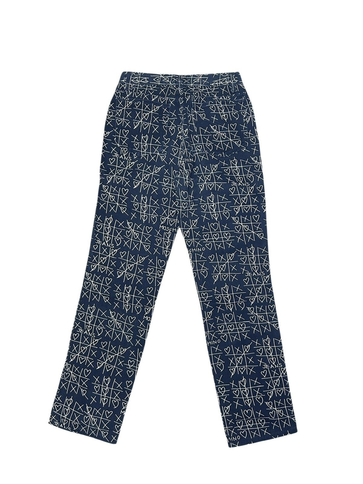 Moschino 90s Tic Tac Toe Trousers Size 27" / US 4 / IT 40 - 2 Thumbnail