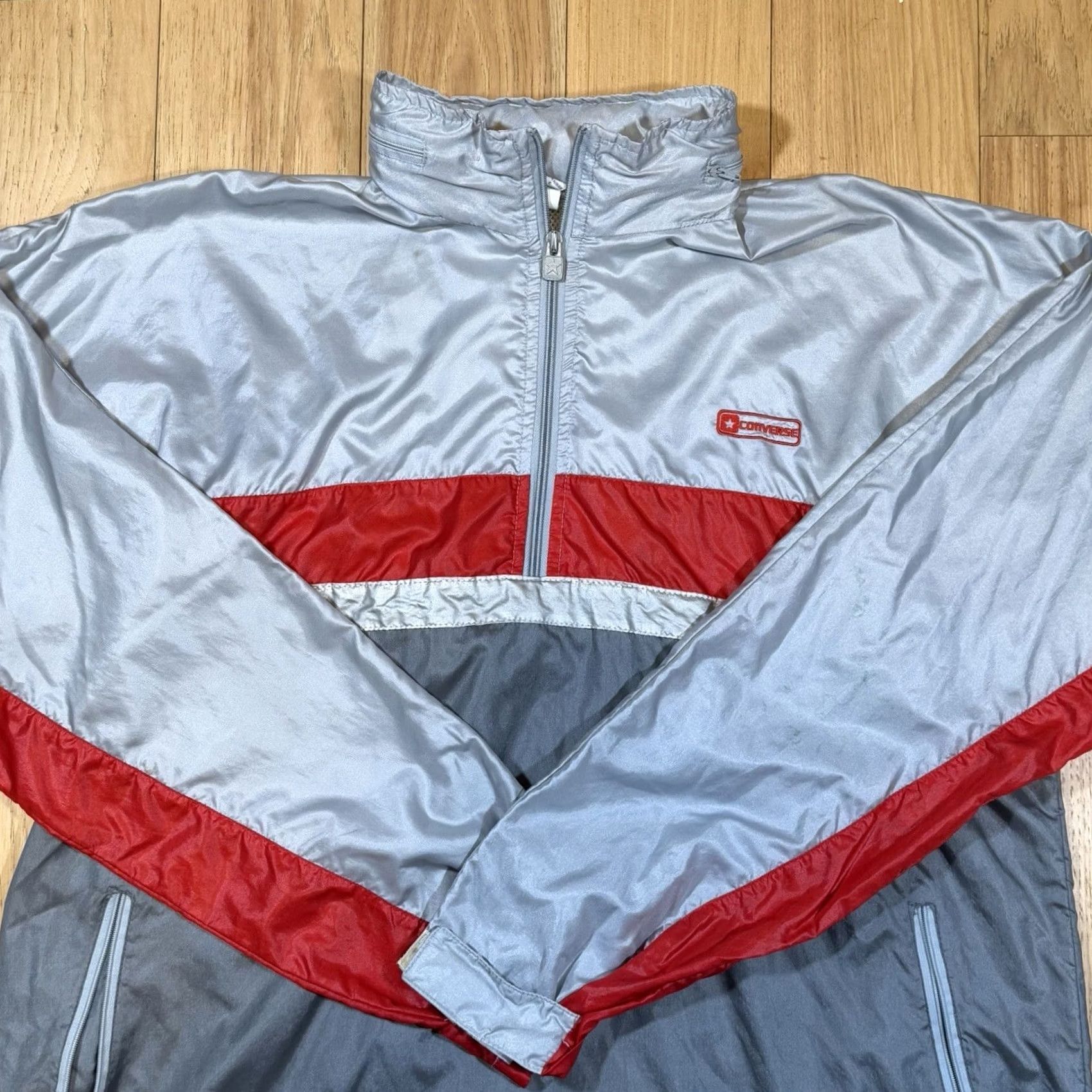 Converse VINTAGE Converse Windbreaker Jacket XS? Wait Size US XL / EU 56 / 4 - 2 Thumbnail