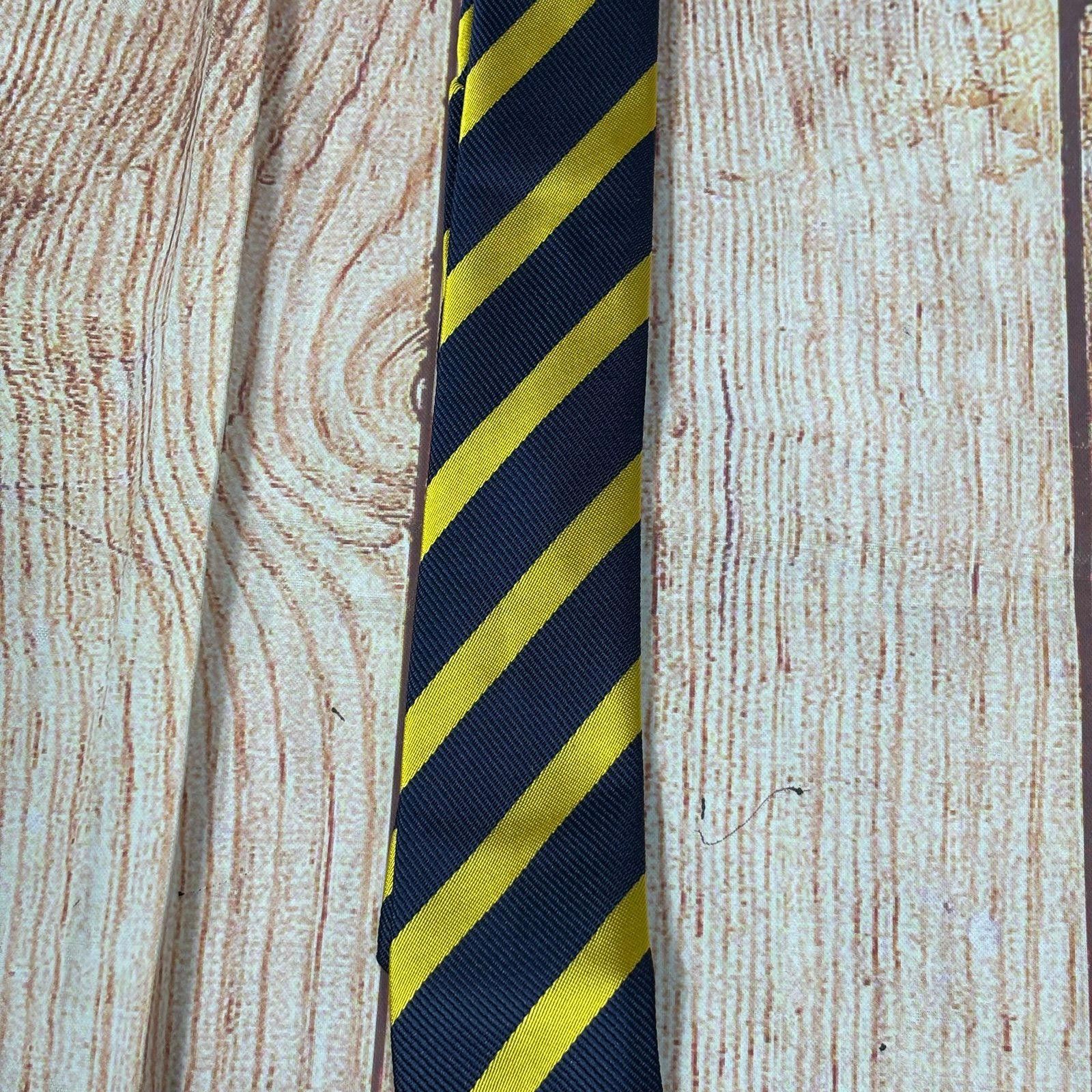 Other Boys Yellow and Navy Striped Tie Size ONE SIZE - 2 Thumbnail