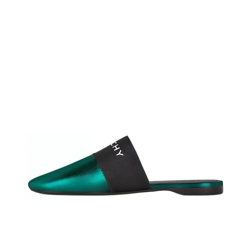 Givenchy o1srvl11e1224 Bedford Closed Toe Slippers in Green/Black Size US 8 / IT 38 - 2 Thumbnail