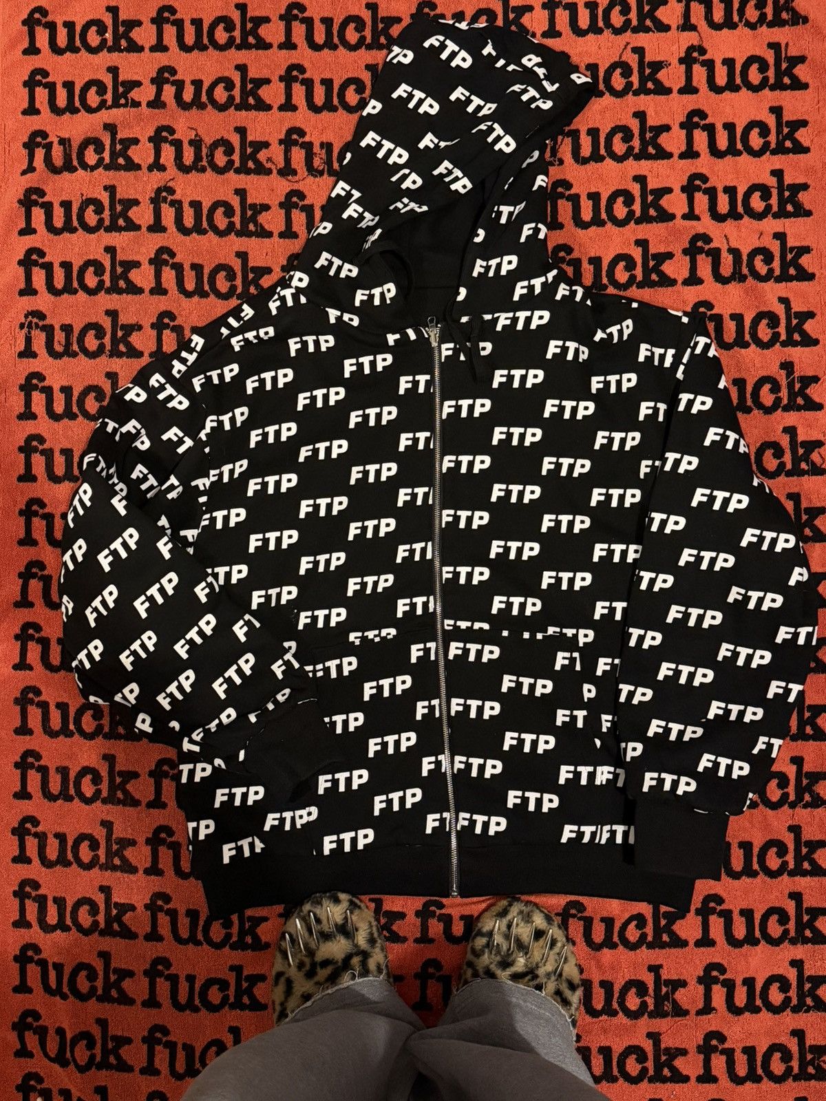 Fuck The Population Black FTP Full Zip Up Hoodie Reversible Logo Size US XL / EU 56 / 4 - 4 Thumbnail