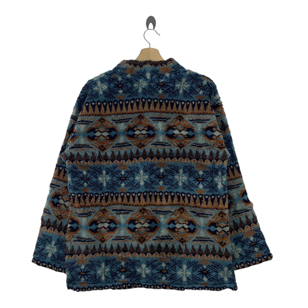 Vintage Vintage CLEDE DIOR Aztec Turtle Neck Sweatshirt Pullover Size US M / EU 48-50 / 2 - 2 Thumbnail