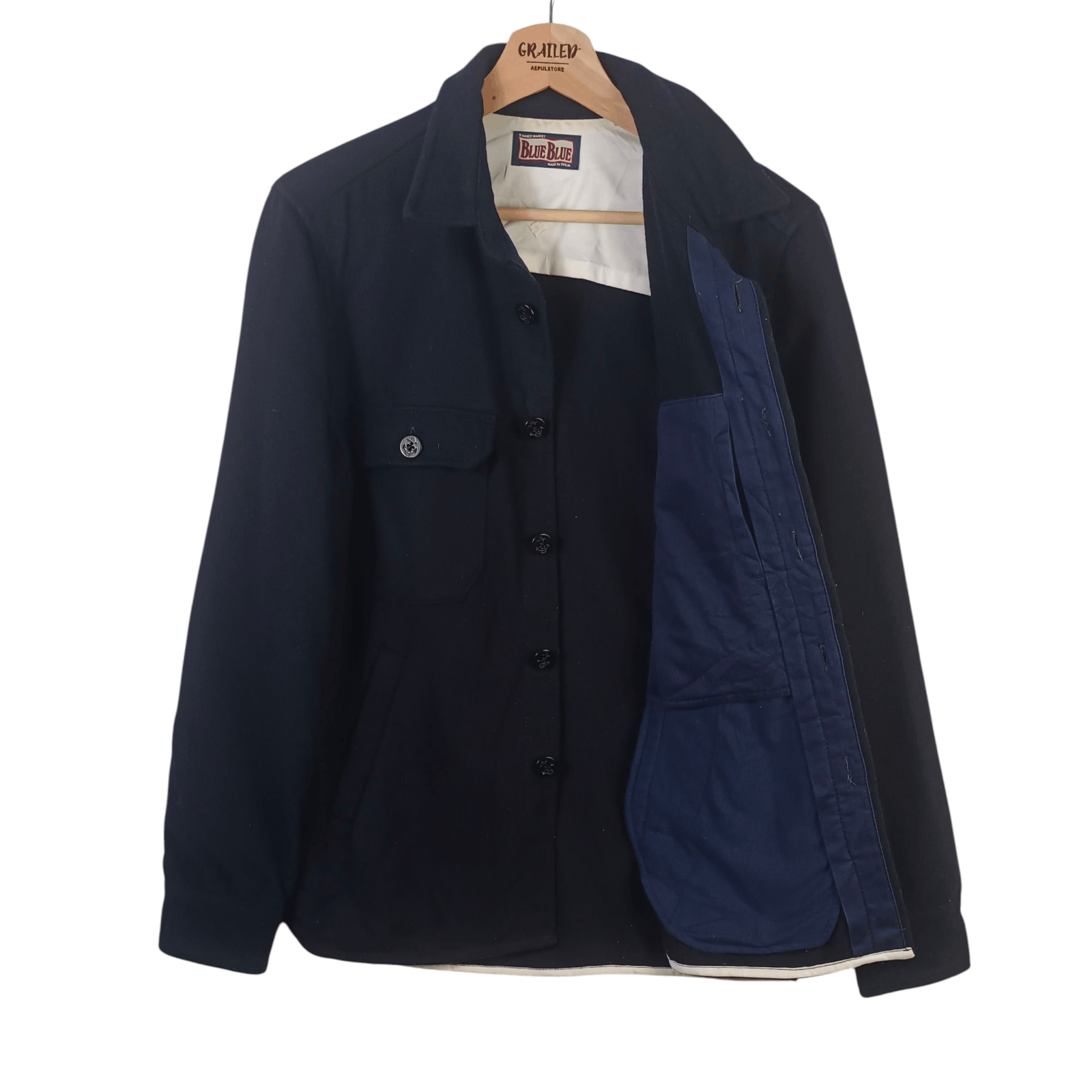 Blue Blue Japan Blue Blue Japan Indigo-Dyed Garments Wool Jacket Size US M / EU 48-50 / 2 - 1 Thumbnail
