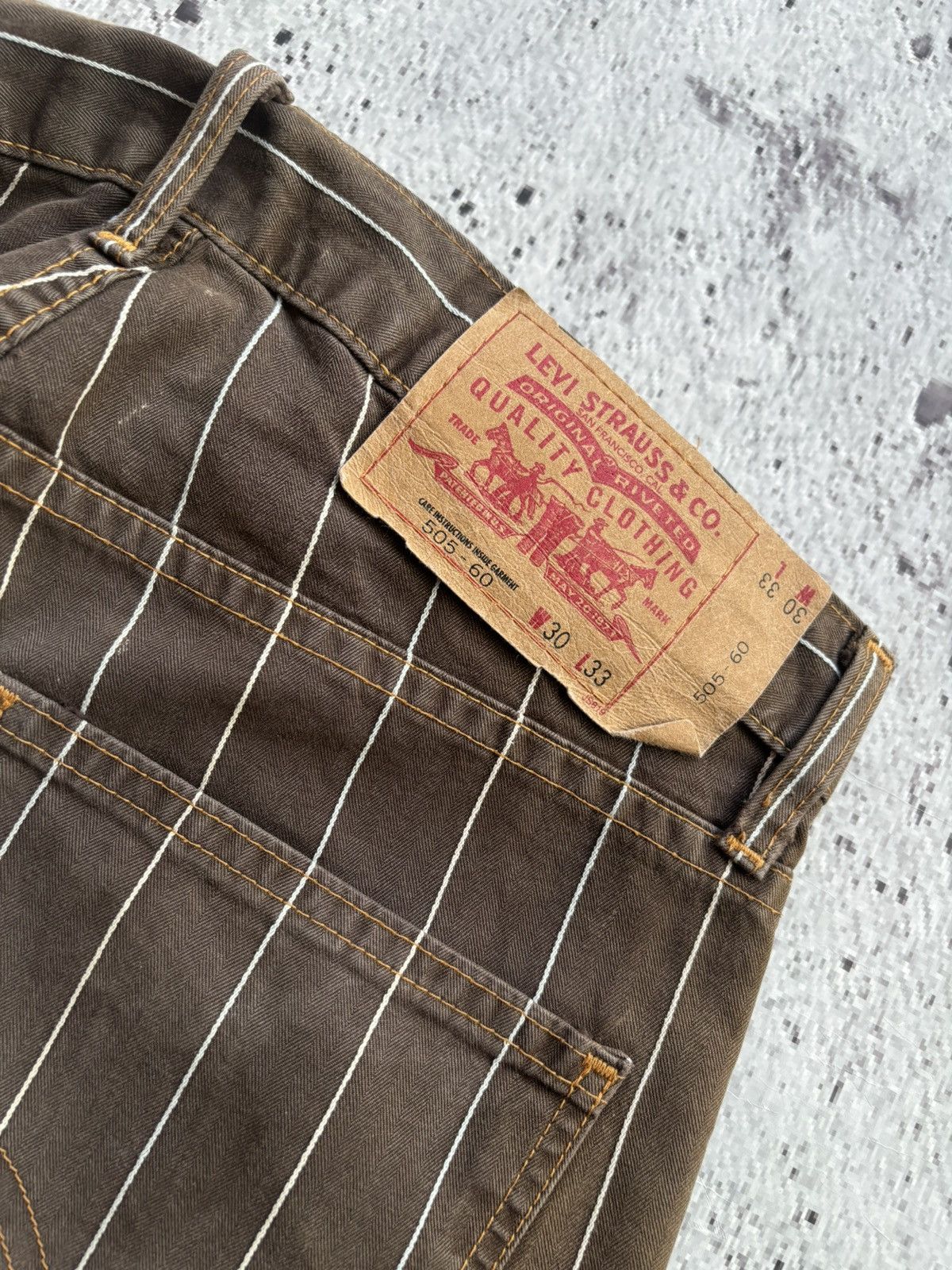 Levi's Vintage Clothing Vintage Levis 505-69 Japanese stripe jeans Size US 30 / EU 46 - 5 Thumbnail