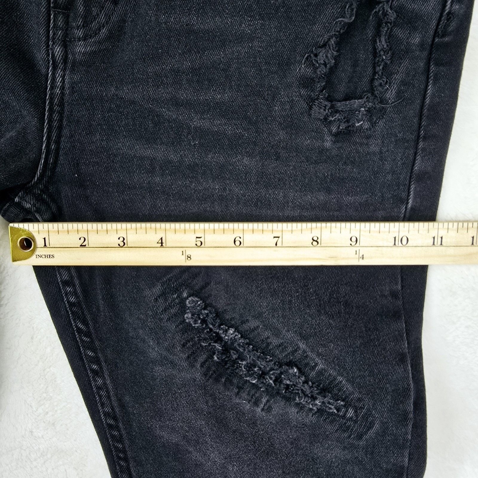Homme + Femme La Homme Femme Jeans 32 Black Distressed 30x31 Streetwear Size US 30 / EU 46 - 15 Thumbnail