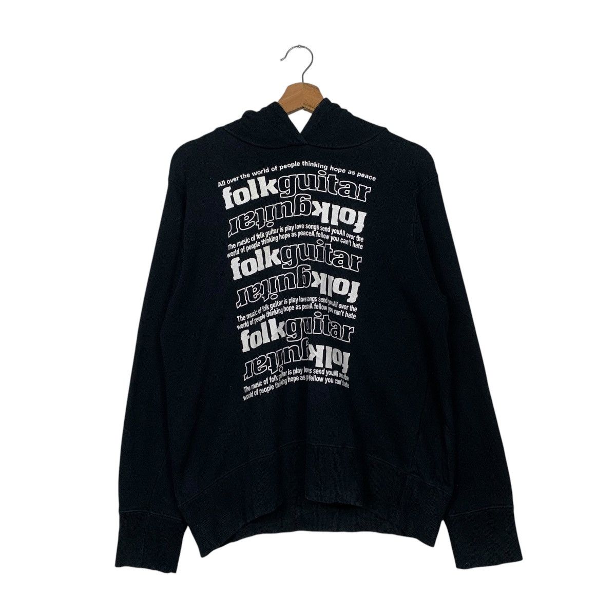 Japanese Brand Folk Guitar Pullover Hoodie Size US L / EU 52-54 / 3 - 10 Thumbnail