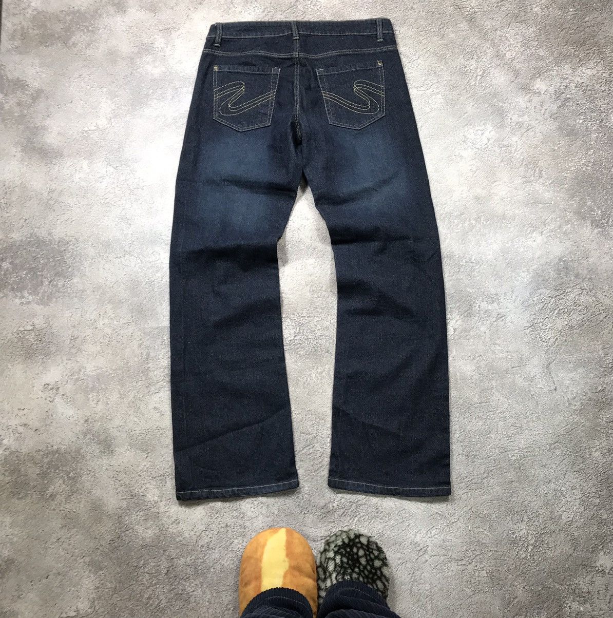 Vintage Vintage Y2K Distressed Baggy Jeans Skate Grunge Dark Wash 32 Size 32" / US 10 / IT 46 - 3 Thumbnail