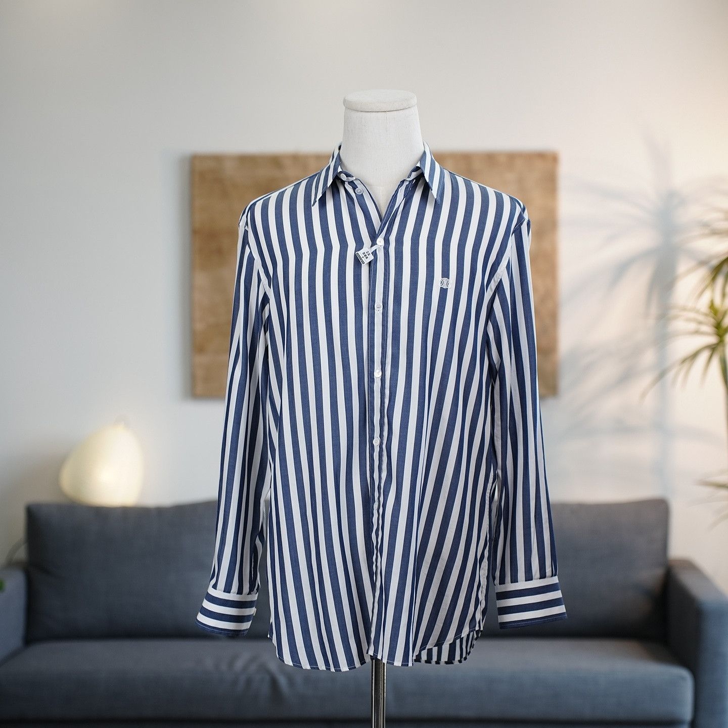 Celine Celine Striped Button-Up Shirt Size 40 Size M / US 6-8 / IT 42-44 - 1 Thumbnail