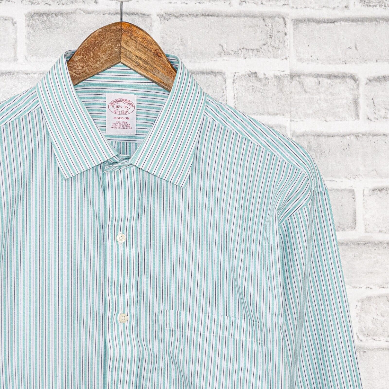 Brooks Brothers Brooks Brothers MADISON fit Button up Shirt non iron mint Size US L / EU 52-54 / 3 - 2 Thumbnail