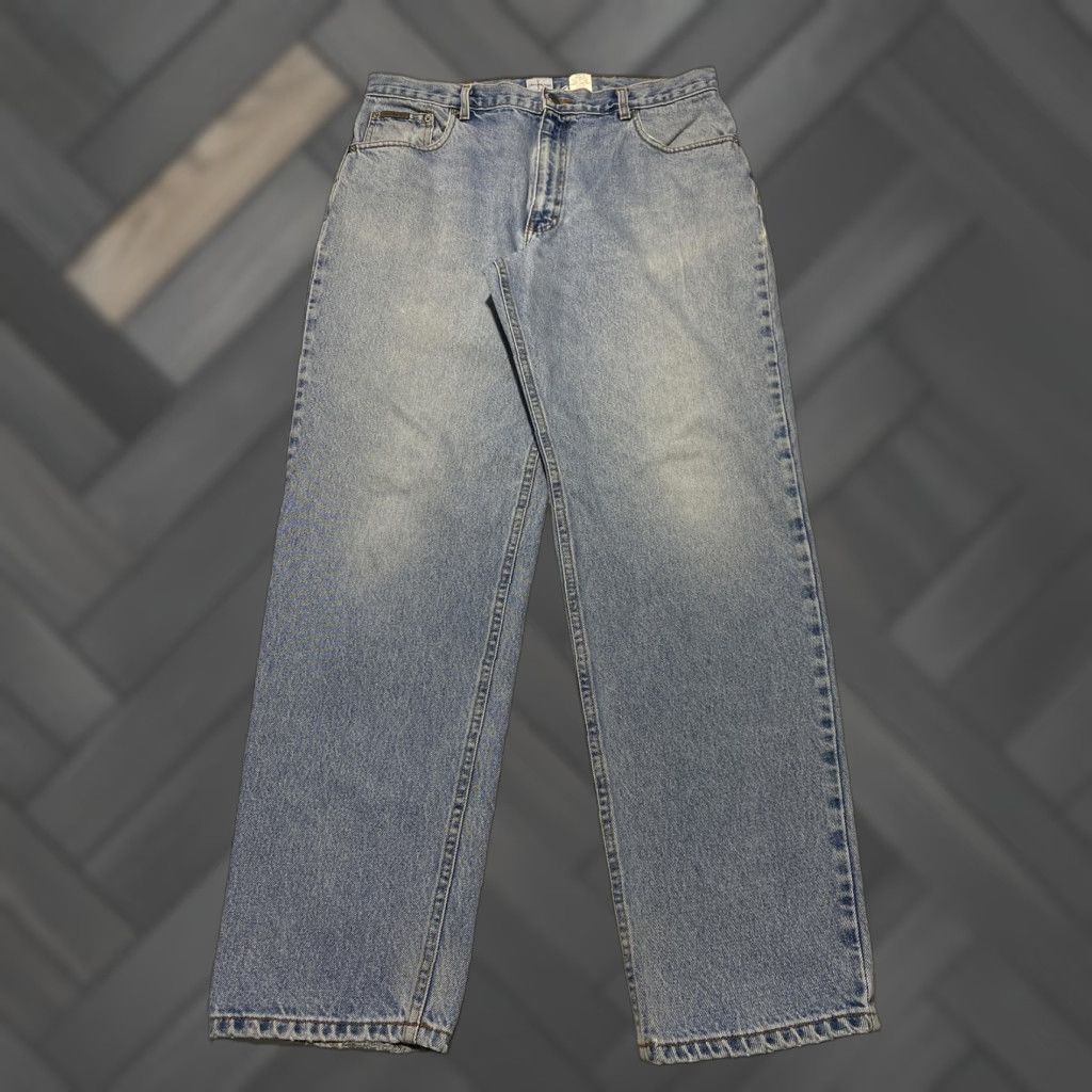 Calvin Klein VINTAGE Calvin Klein Jeans Men's 34×32 Straight 5-Pocket USA Union Made Blue Denim Jeans 00s Size US 34 / EU 50 - 1 Thumbnail