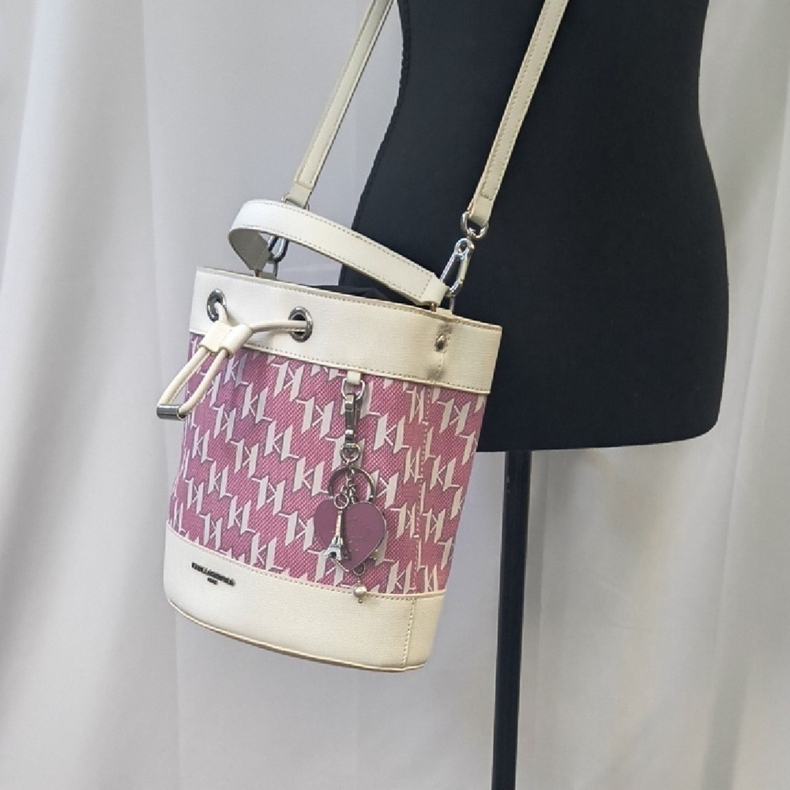 Karl Lagerfeld Like New Karl Lagerfield Paris Signature Leather Bucket Bag Size ONE SIZE - 2 Thumbnail