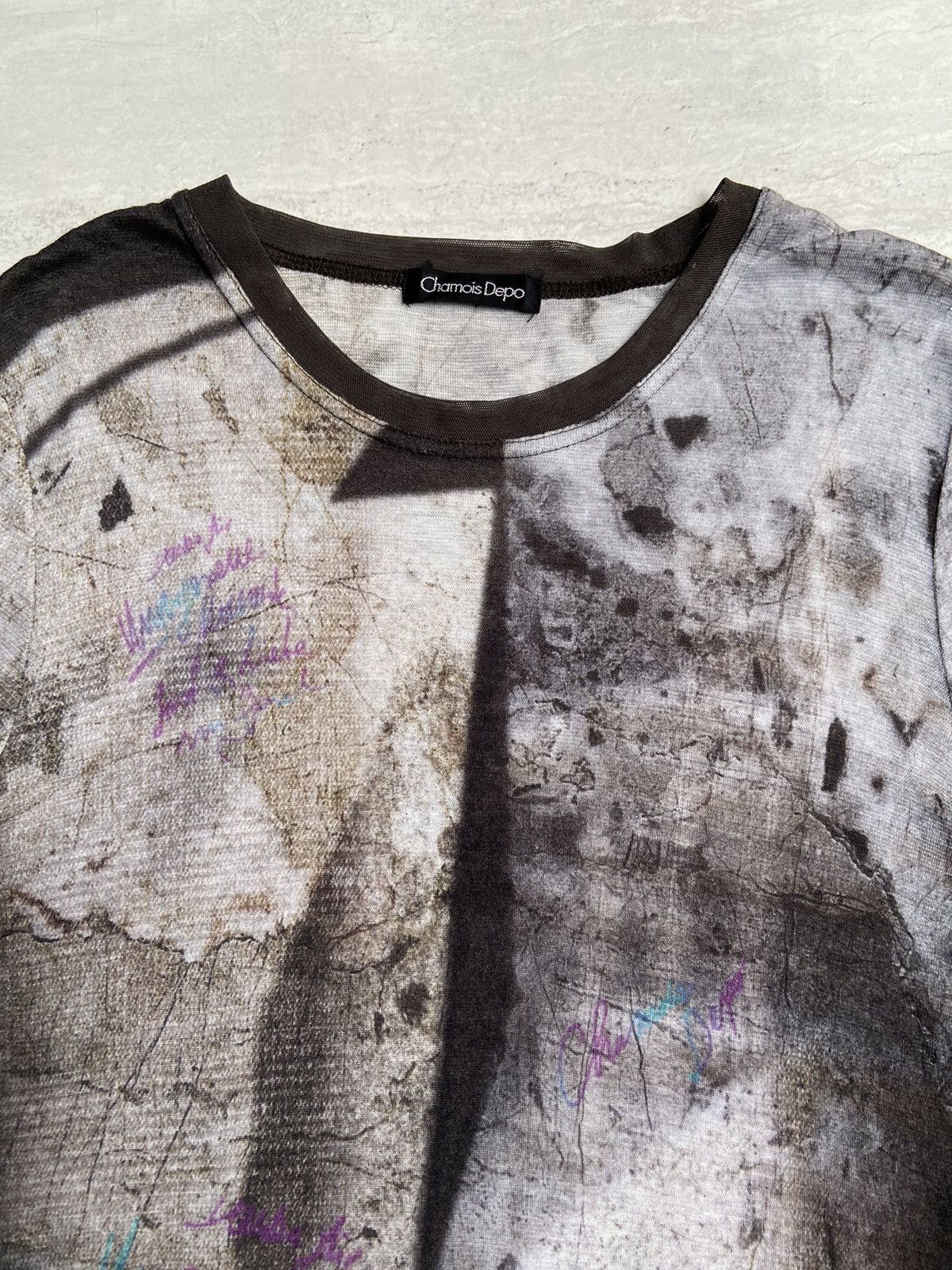 Designer × Japanese Brand CHAMOIS DEPO Motive T-shirt Size US XXS / EU 40 - 4 Thumbnail