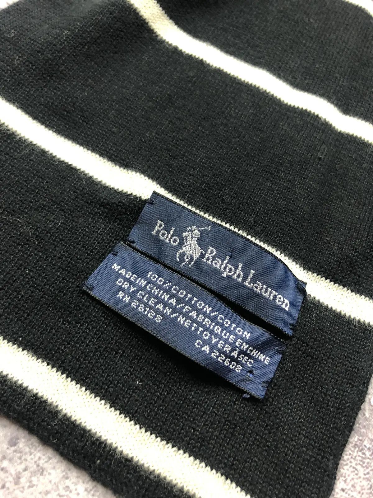 Polo Ralph Lauren POLO RALPH LAUREN Vintage Red Pony Logo Striped Cotton Scarf Size ONE SIZE - 7 Thumbnail