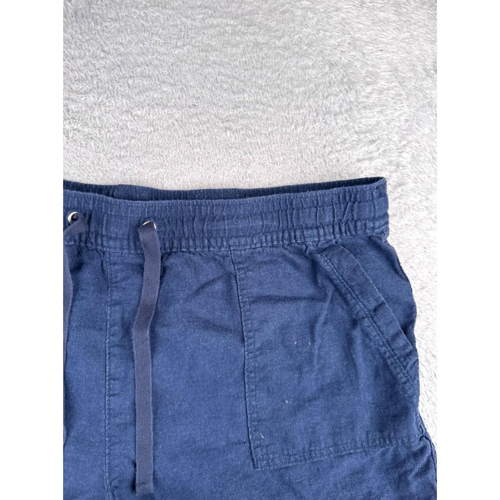 Nautica Nautica Jeans Shorts Women 2XL Blue Linen Blend Pull On Stretch Size 40" / US 18 - 5 Thumbnail