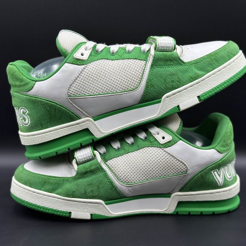 Louis Vuitton Louis Vuitton Trainer Fashion Sneakers in White Green -2508 Size US 11.5 / IT 41.5 - 7 Thumbnail