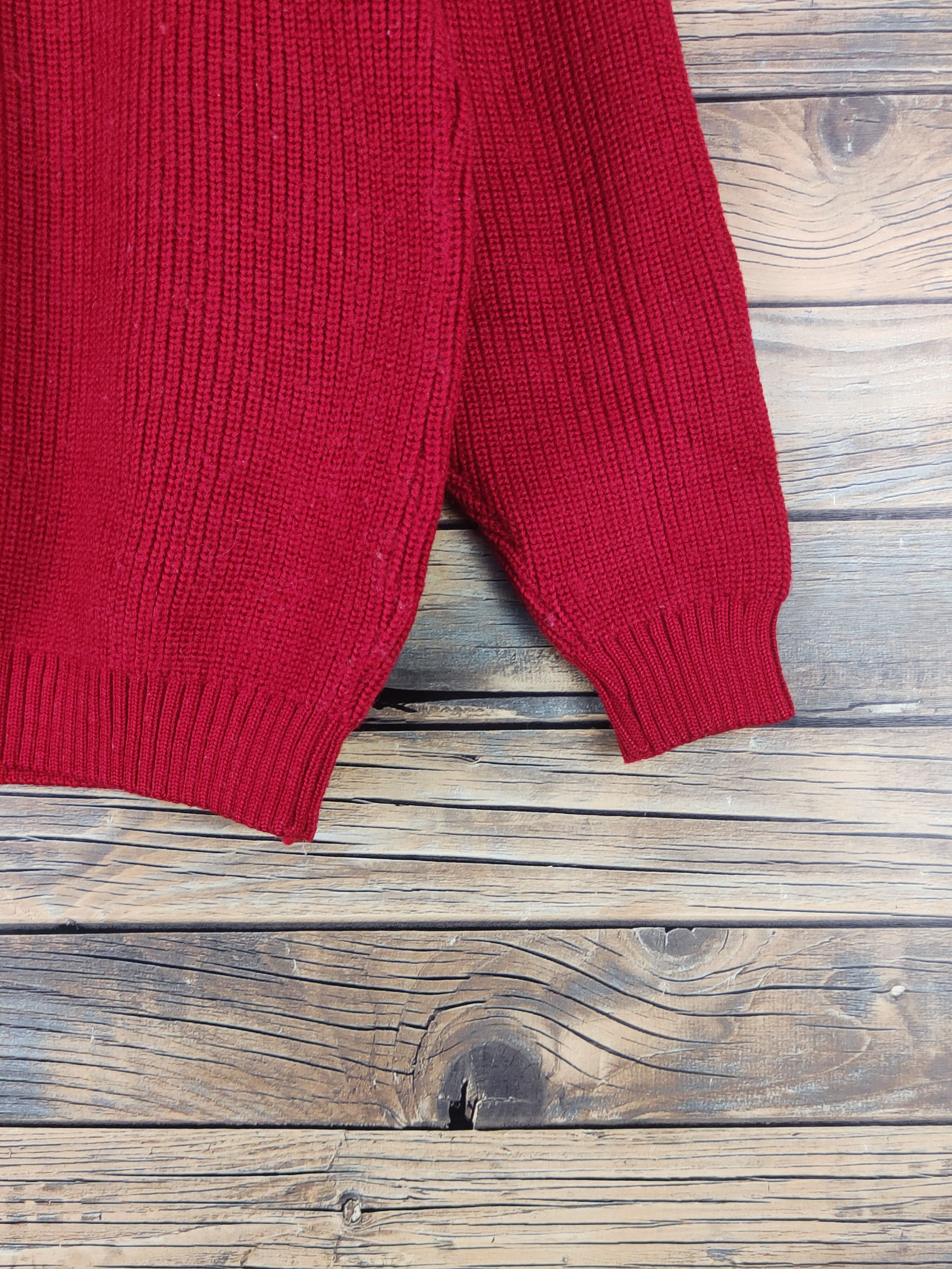 Homespun Knitwear × Japanese Brand × Vintage Ivyger Red Knitwear vintage Sweatshirts #W1510 Size S / US 4 / IT 40 - 6 Thumbnail