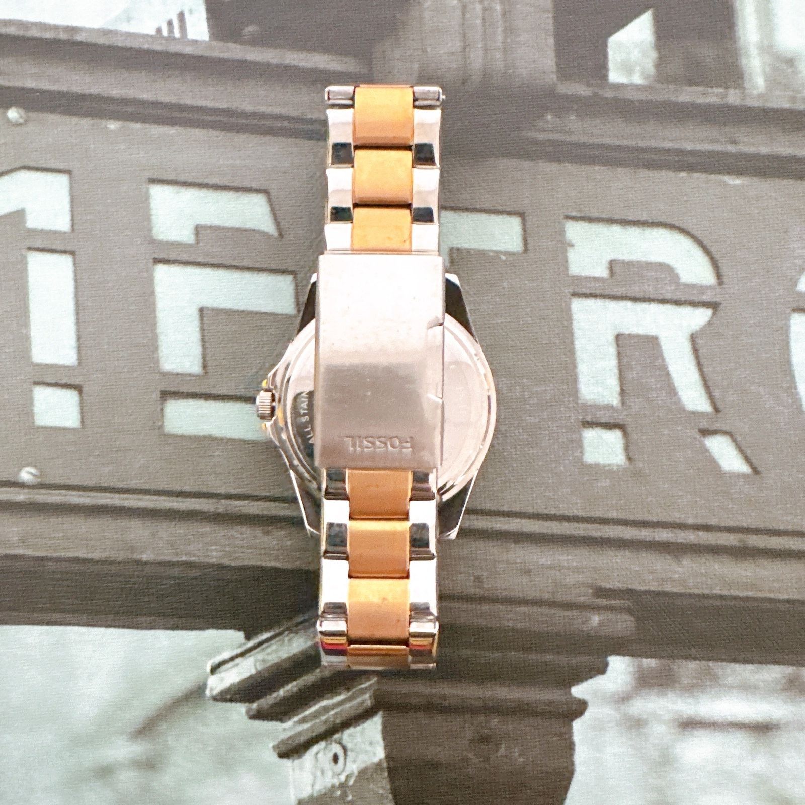 Fossil Fossil ES4145 Womens Riley Two-Tone Stainless Steel Watch Size ONE SIZE - 4 Thumbnail