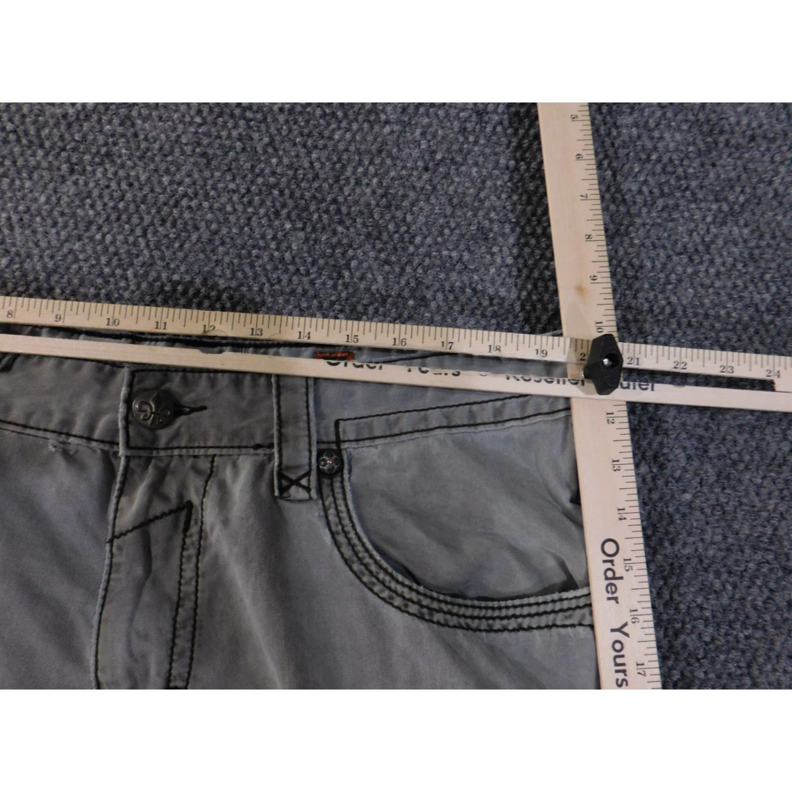 Vintage VINTAGE Rock Revival Jeans Mens 40 Sage Green RPMU08T2 Straight Leg Embroidered Pockets Size US 40 / EU 56 - 7 Thumbnail