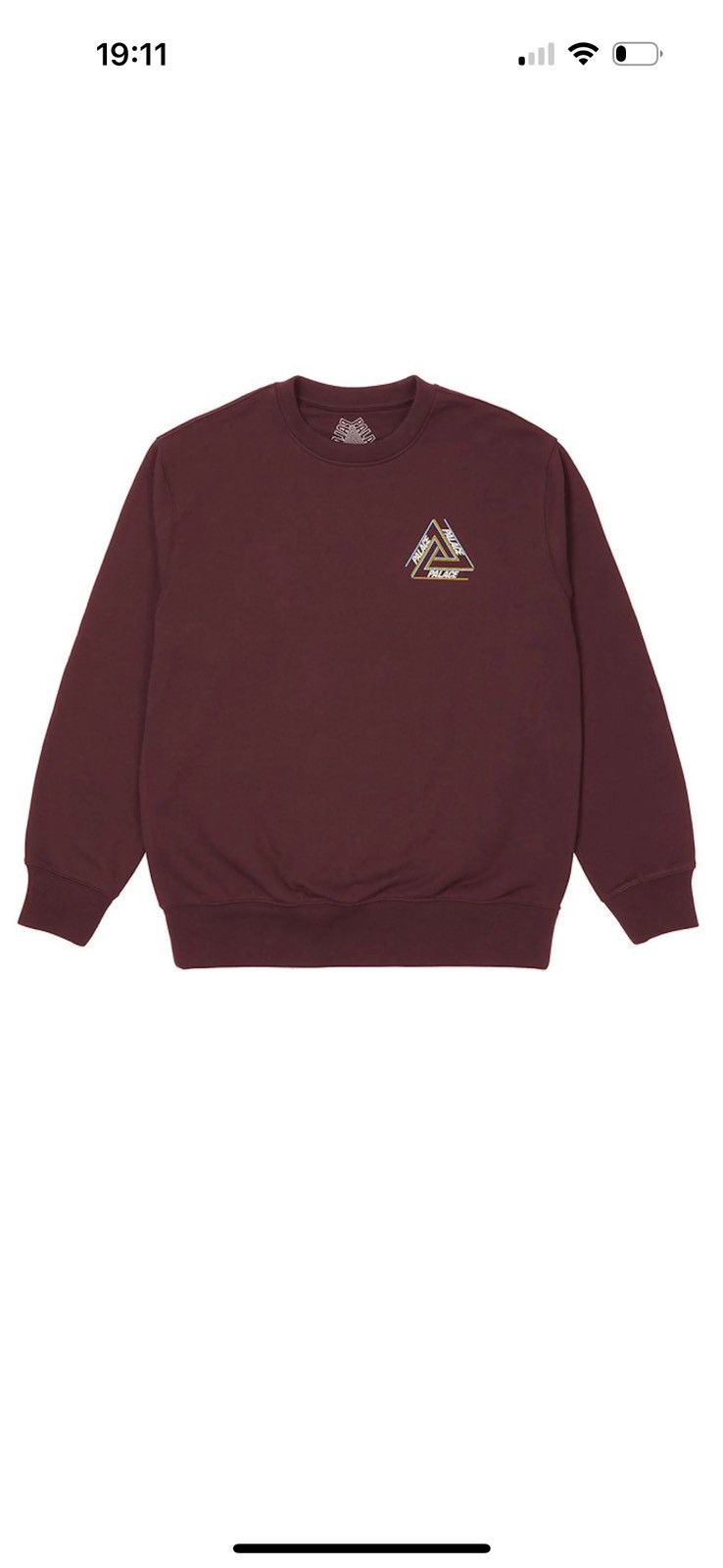 Palace Palace Basically A Tri-Ferg Crew Burgundy Medium Size US M / EU 48-50 / 2 - 7 Thumbnail