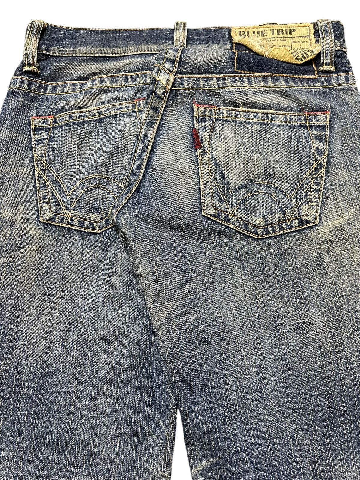 Edwin Vintage Edwin 503 Mud Faded Wash Distress Flare Jeans Size US 29 - 6 Thumbnail