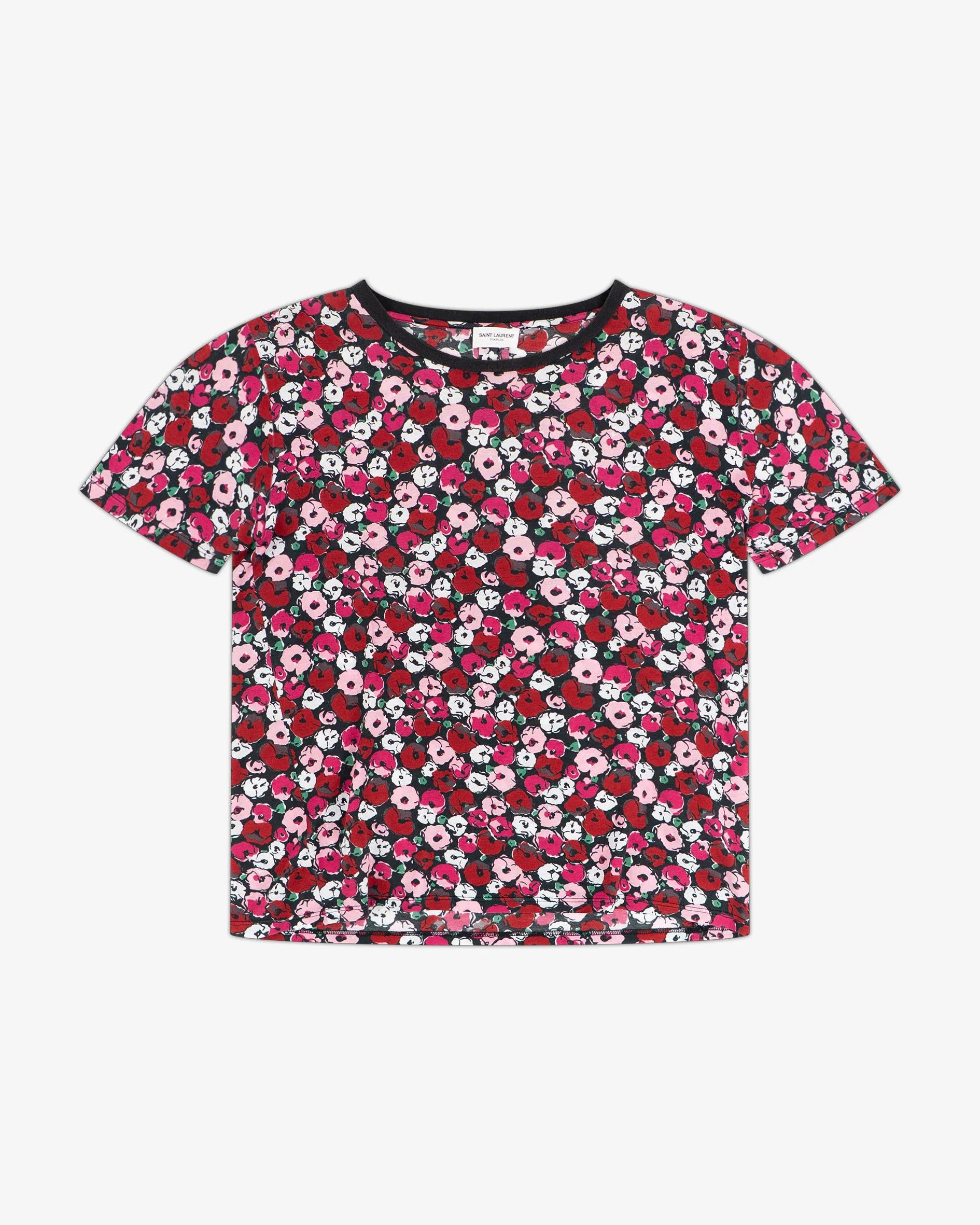 Saint Laurent Paris Floral Printed Multicolor T-Shirt Regular price Size S / US 4 / IT 40 - 1 Thumbnail
