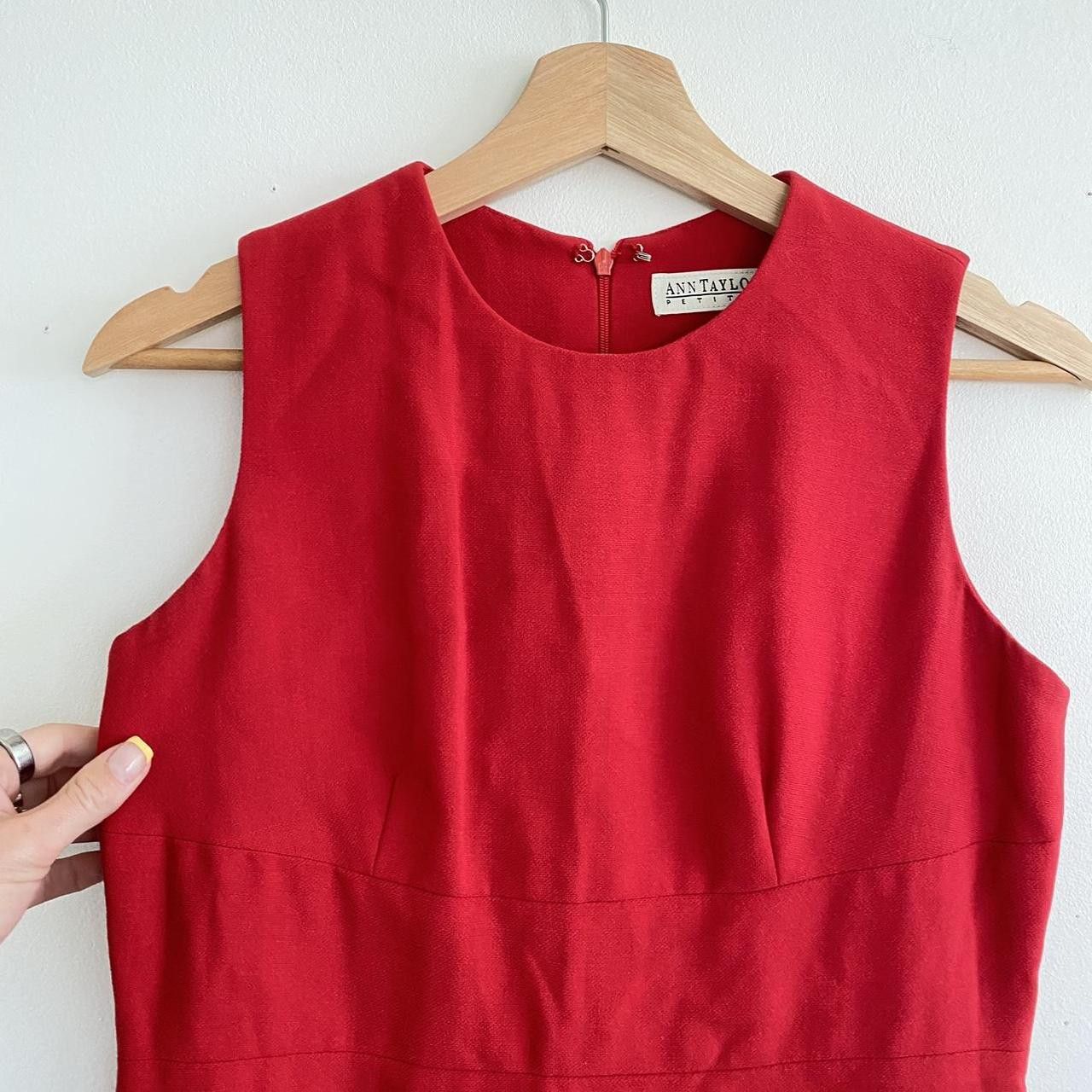 Ann Taylor ANN TAYLOR PETITE WOOL RED MINI DRESS WOMENS SIZE 4 PETITES Size S / US 4 / IT 40 - 5 Thumbnail