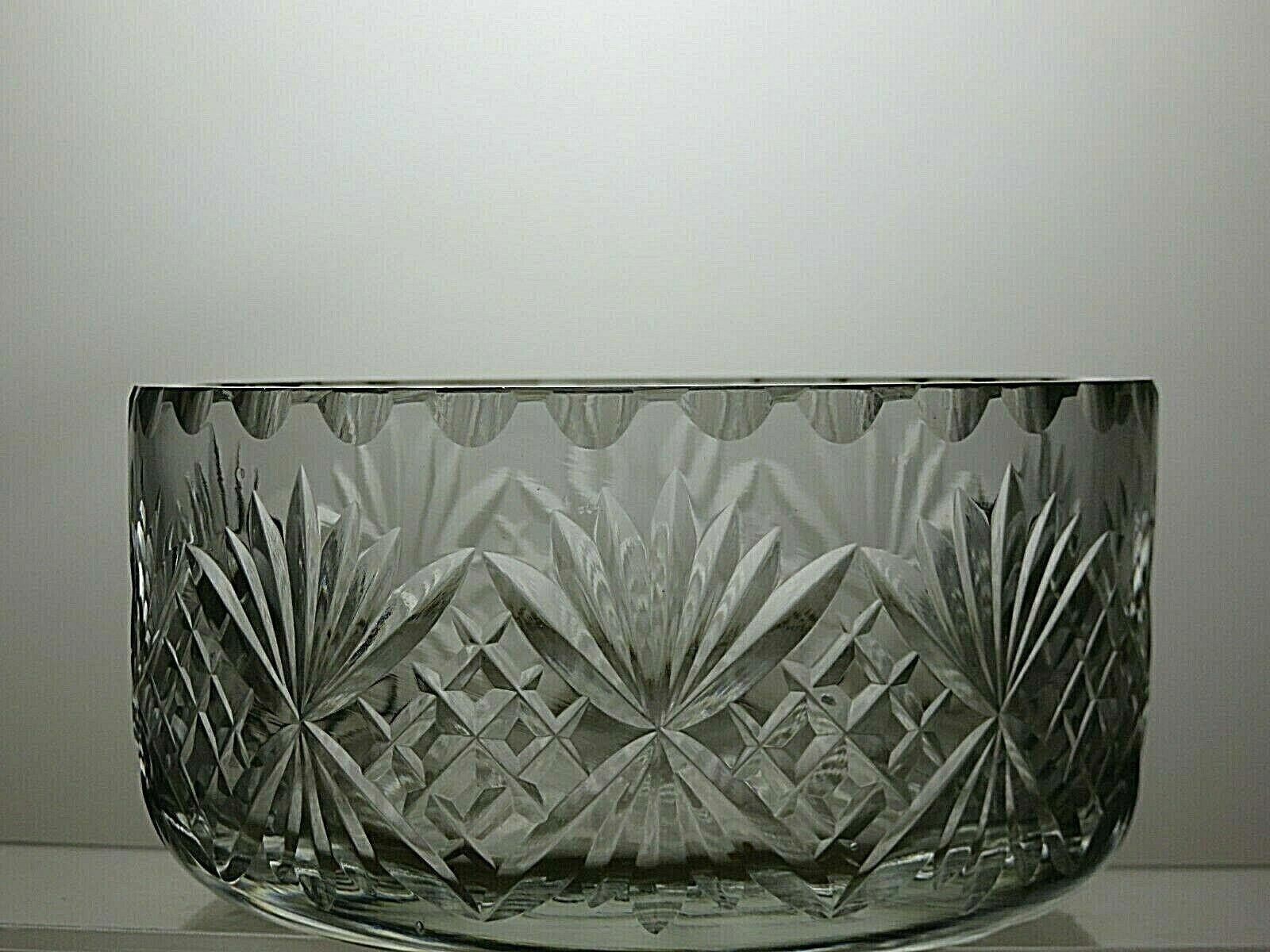 The Unbranded Brand Cut Glass Lead Crystal Salad Serving Bowl 3" Size ONE SIZE - 3 Thumbnail