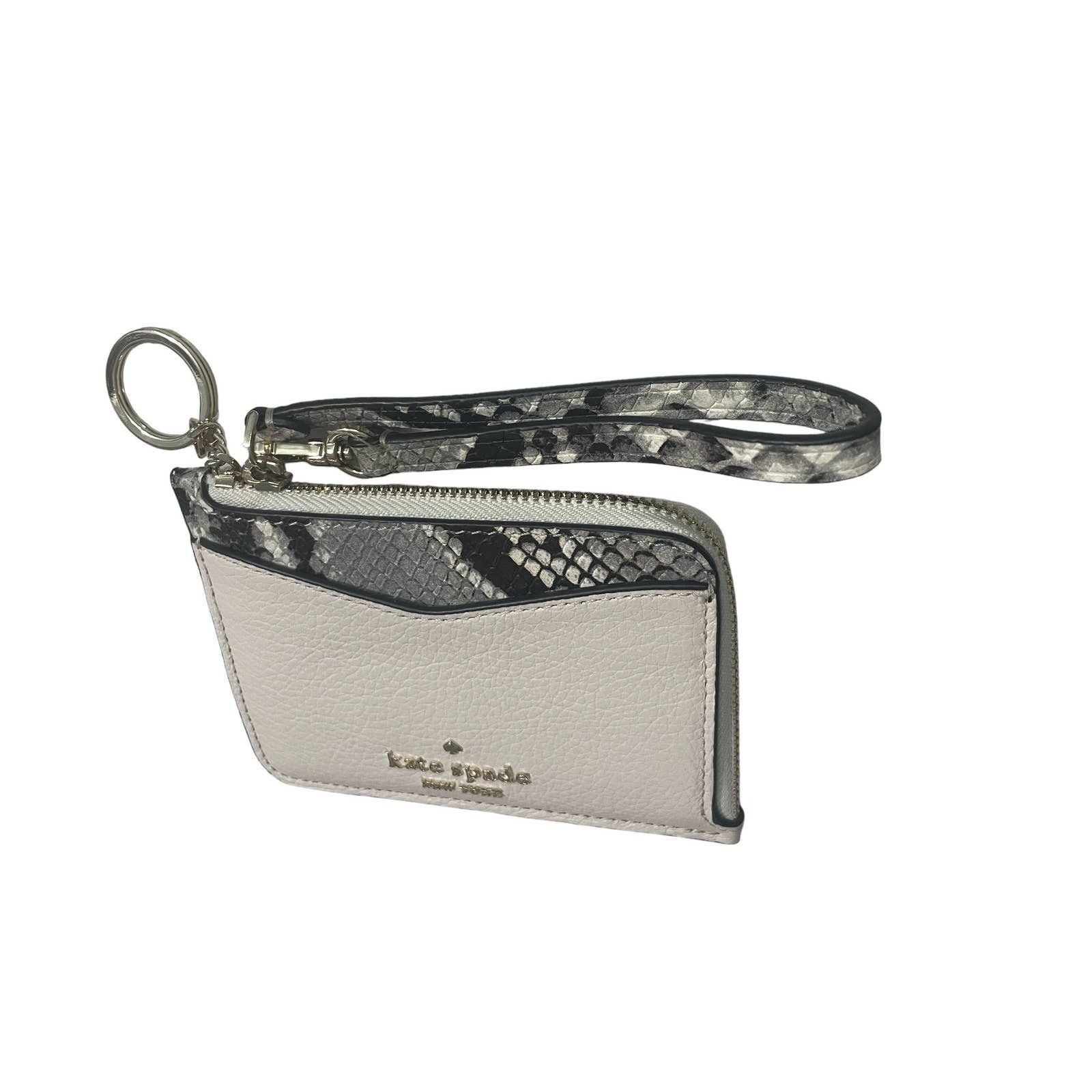 Kate Spade Kate Spade Leila Mixed Material L-Zip Card Holder Parchment Size ONE SIZE - 5 Thumbnail