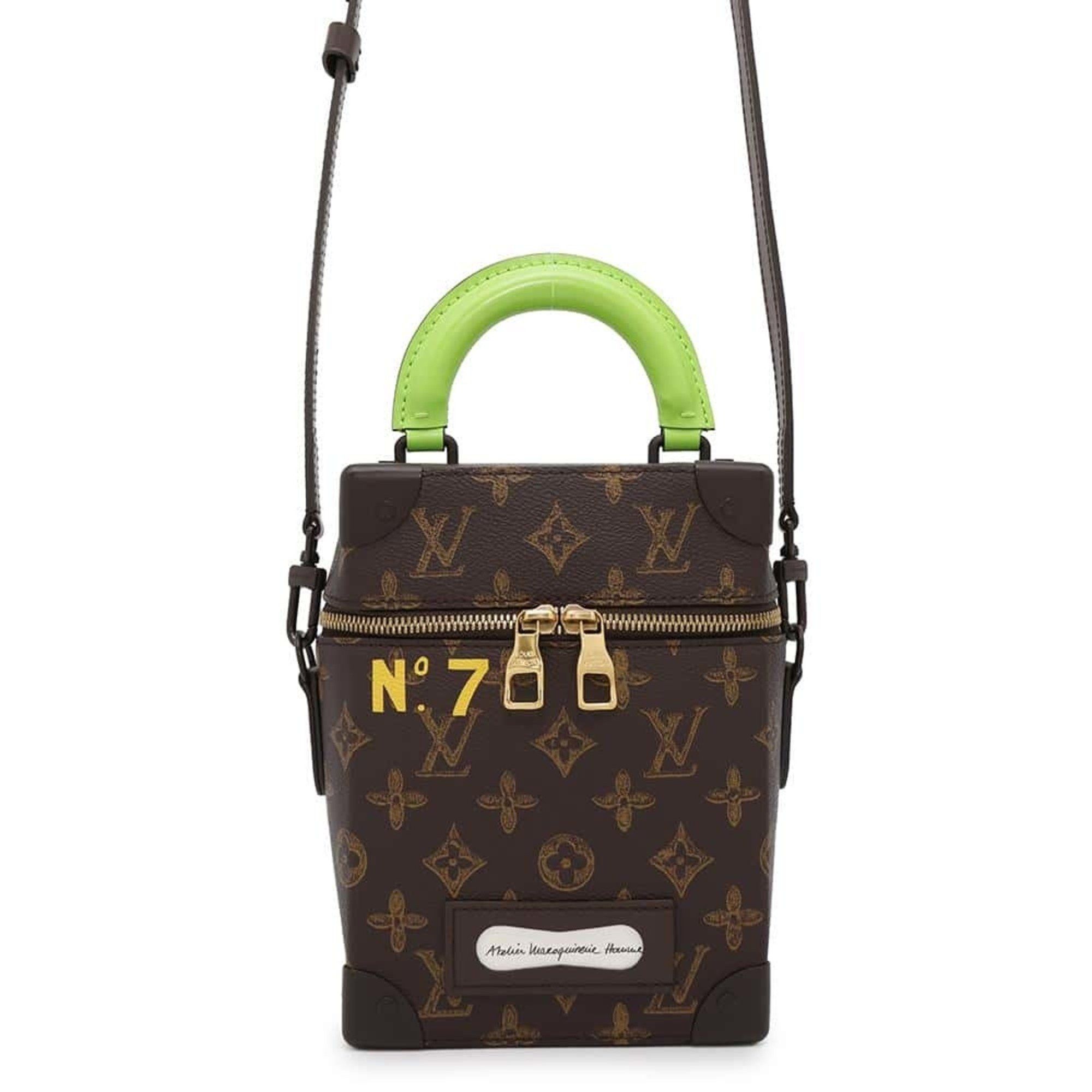 Louis Vuitton Handbag Monogram Vertical Box Trunk M59664 2Way Shoulder Bag in Green, Women's