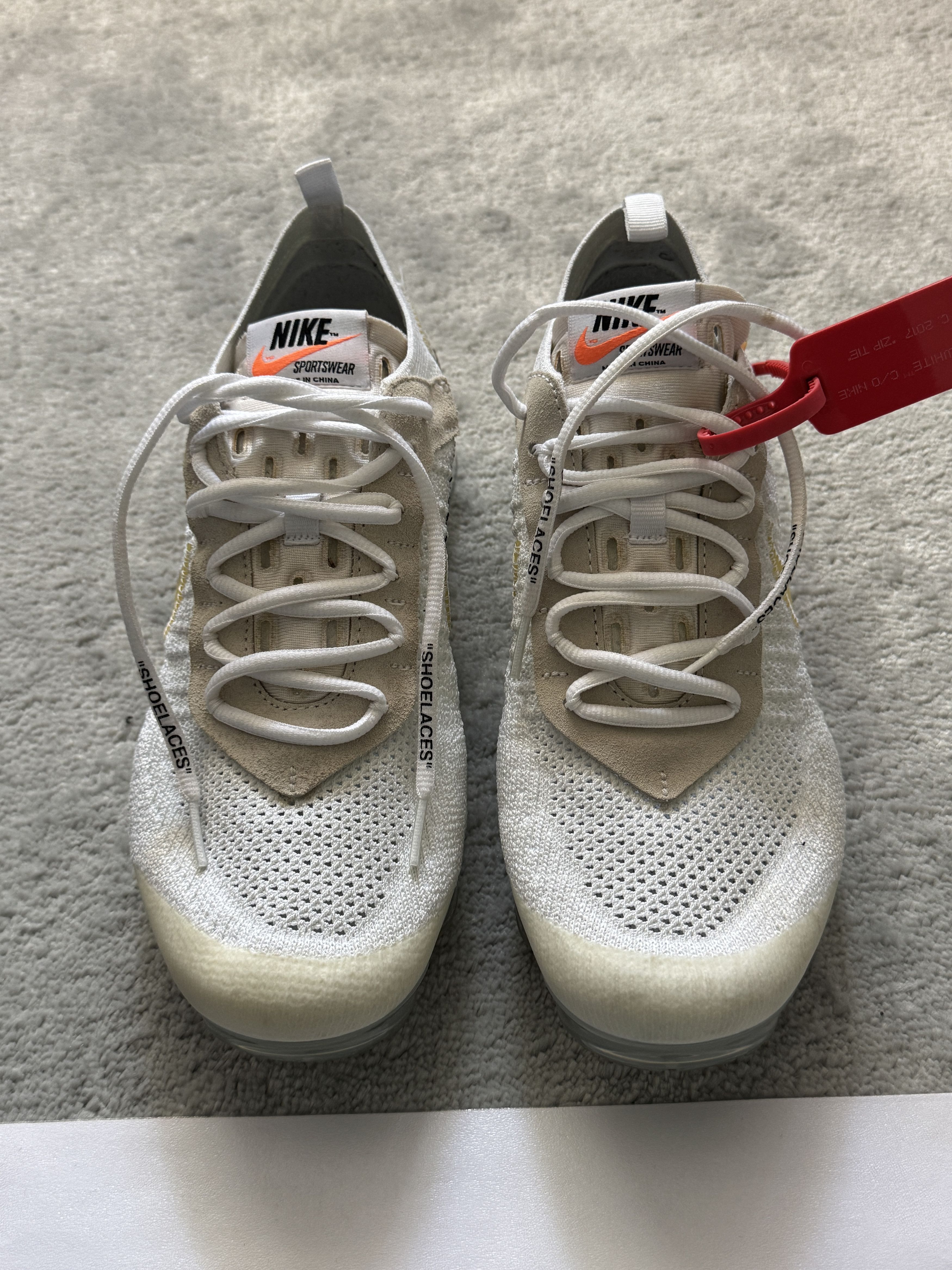 Virgil Abloh -Nike OFF WHITE- VAPORMAX PART 2 WHITE (10.5) Size US 10.5 / EU 43-44 - 8 Thumbnail
