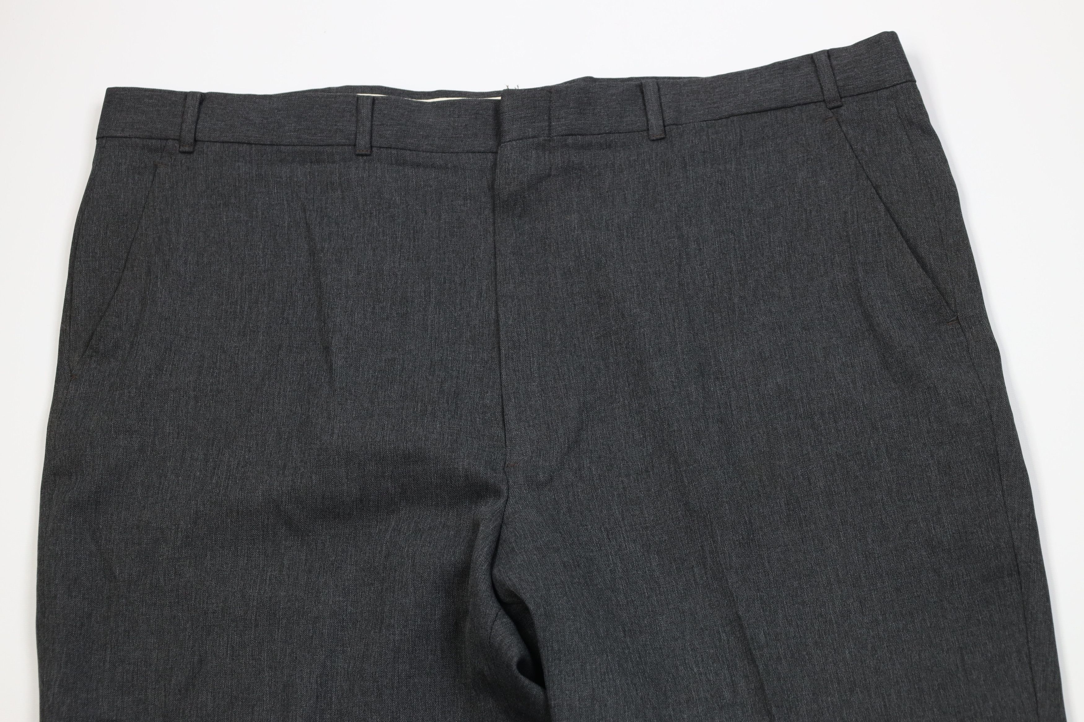 Vintage Vintage 70s Streetwear Knit Flared Wide Leg Chino Pants Gray Size US 44 / EU 60 - 2 Thumbnail