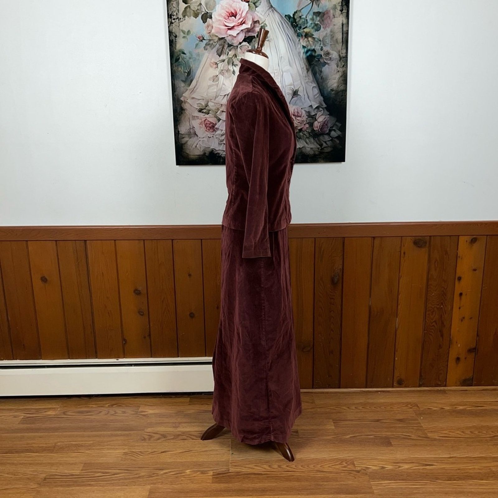 Vintage Fabulous Vintage 1970s Sears JR Bazaar Velvet Maxi Set! Size M / US 6-8 / IT 42-44 - 4 Thumbnail