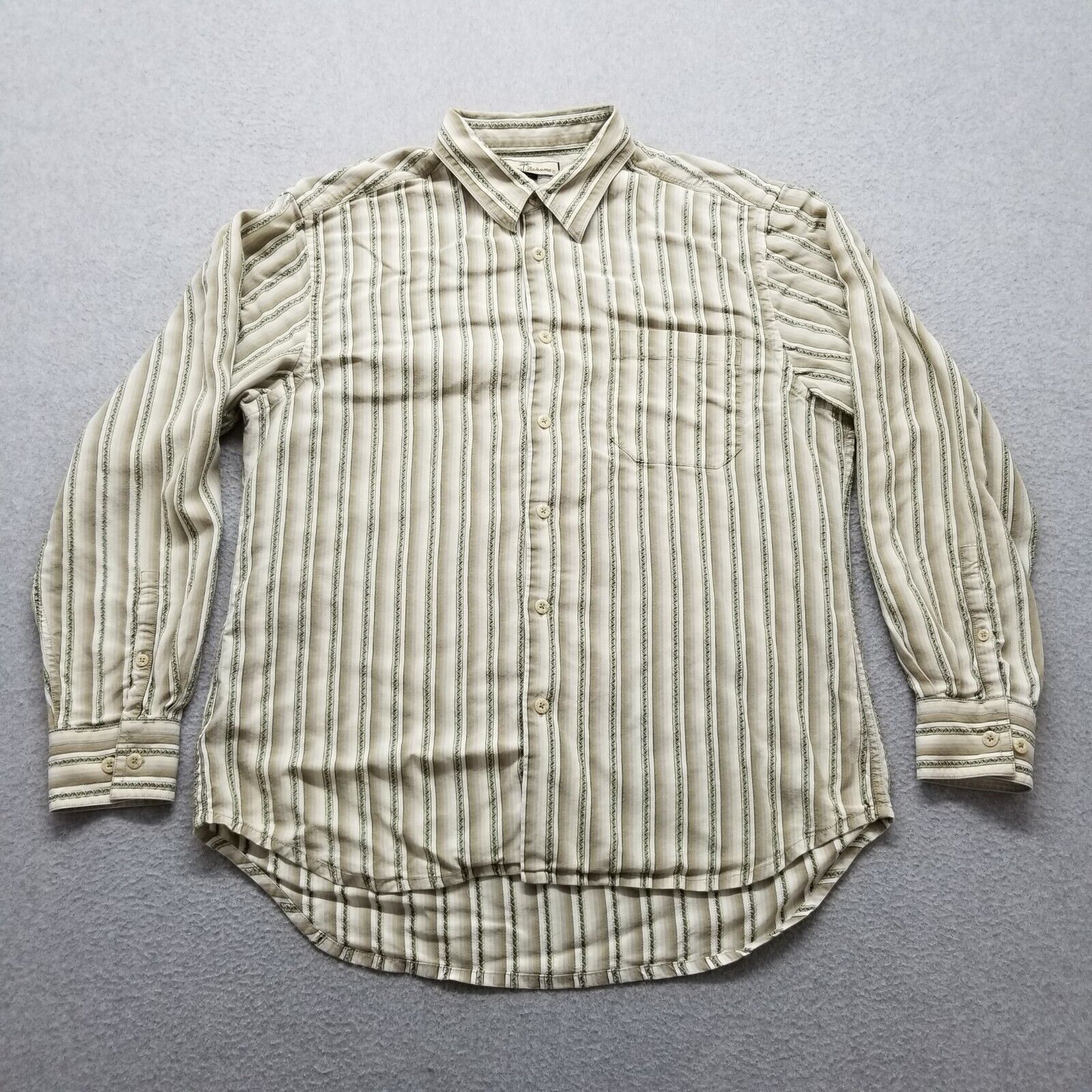 Tommy Bahama Tommy Bahama Shirt Men Large Striped Button Up Long Sleeve Size US L / EU 52-54 / 3 - 1 Thumbnail