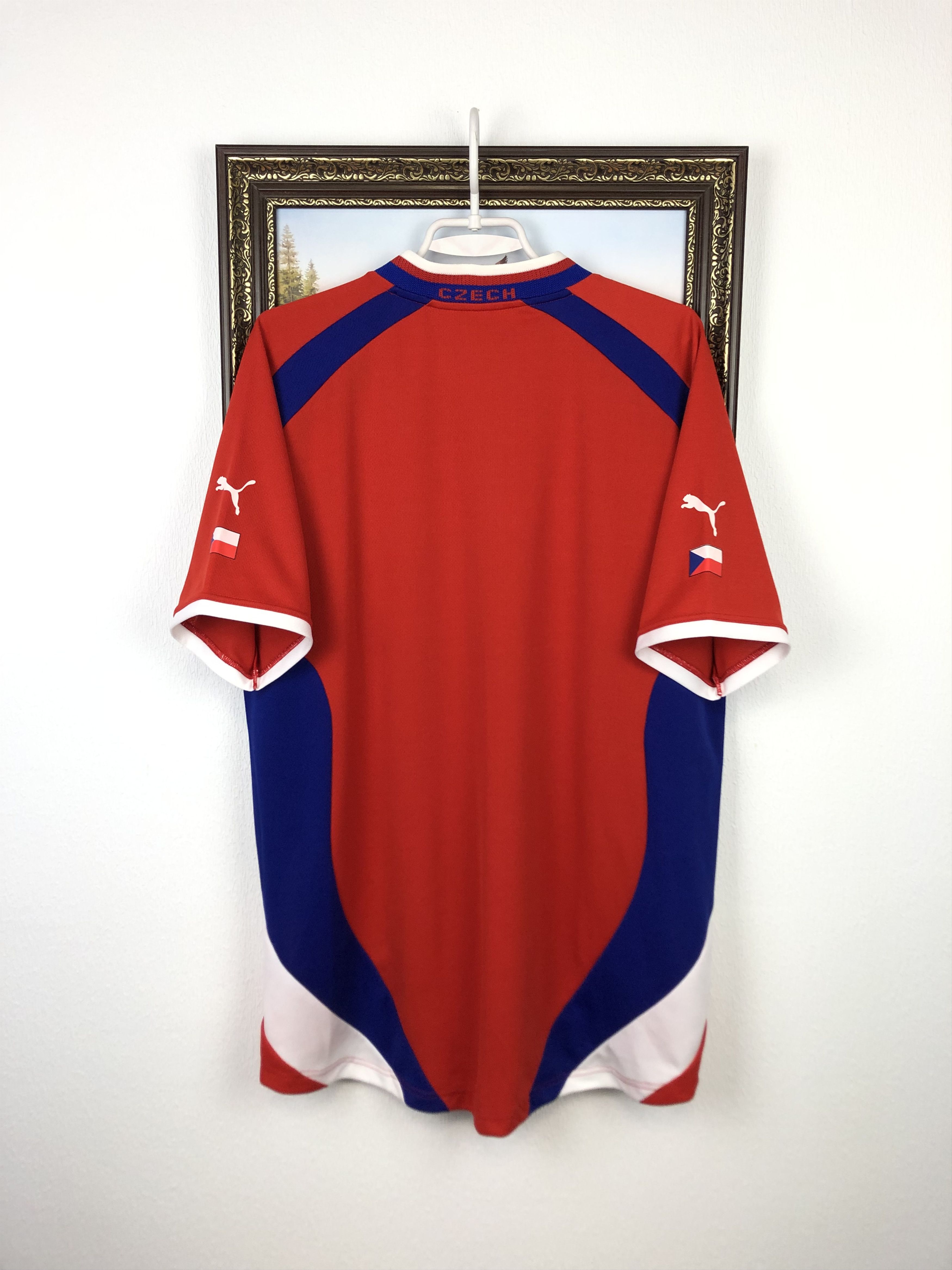 Vintage Czech Republic football shirt 2000 Soccer Puma Jersey Size US XL / EU 56 / 4 - 7 Thumbnail