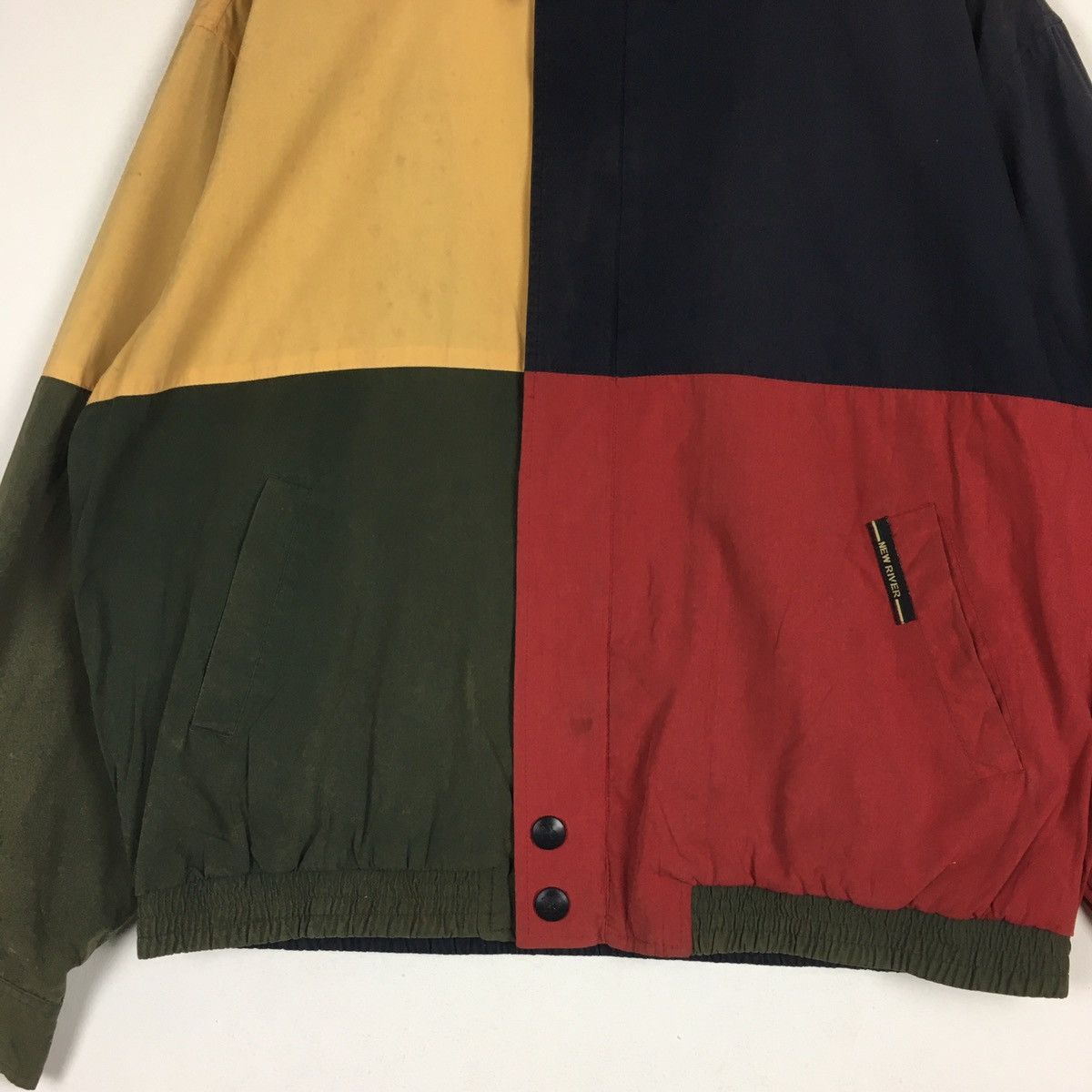 Vintage Vintage New River Colour Block Bomber Size US XL / EU 56 / 4 - 4 Thumbnail