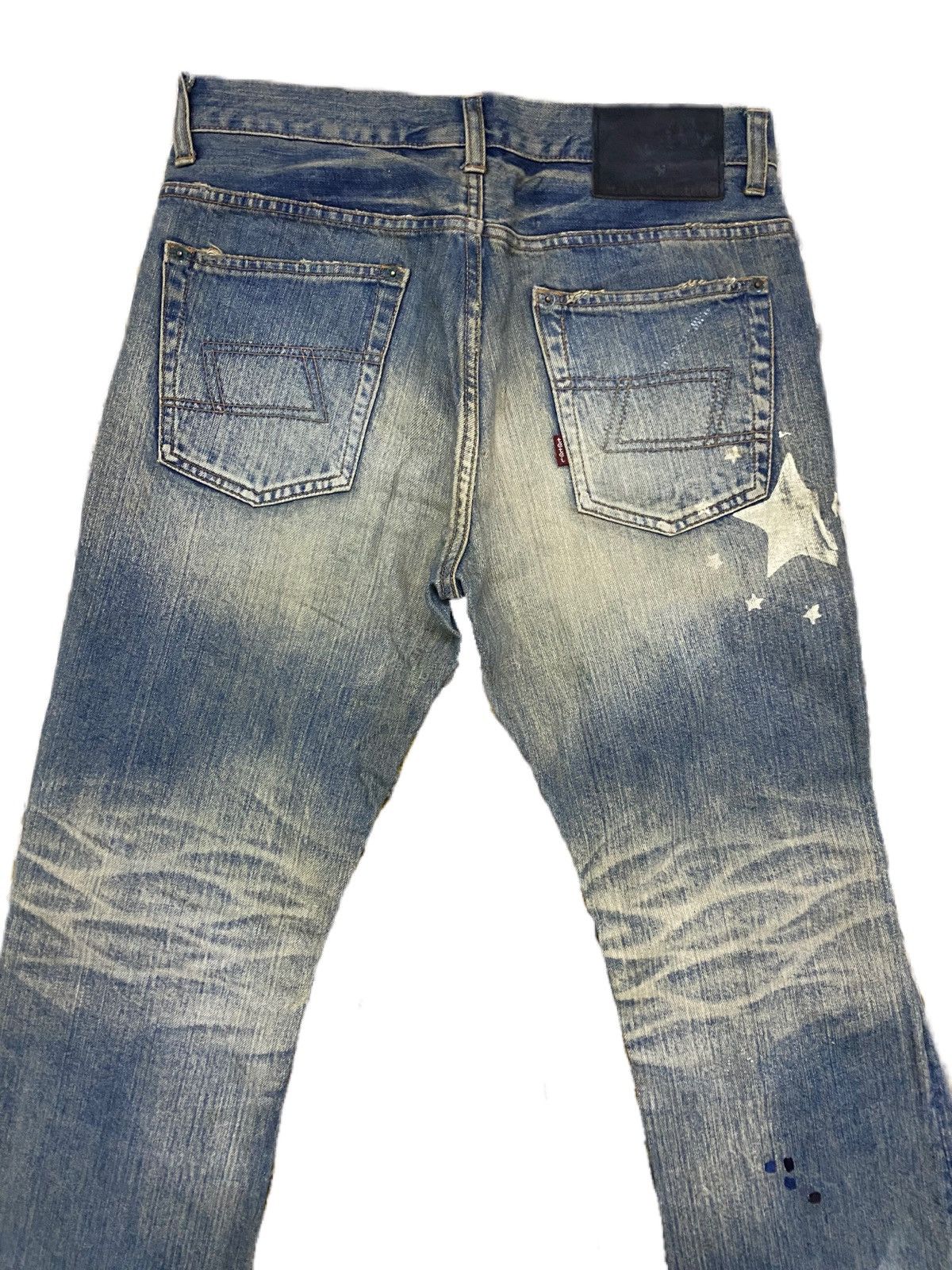 Japanese Brand FLARE Japan Brand Patchwork Tetei Ripped Design Size US 29 - 6 Thumbnail