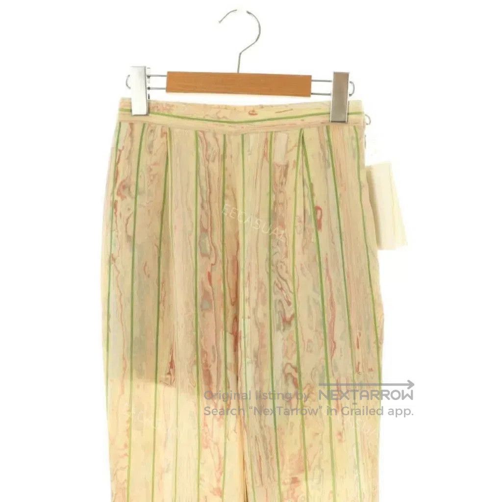 Other Beige Marble Pattern Silk Trousers. Size 24" / US 00 / IT 34 - 3 Thumbnail