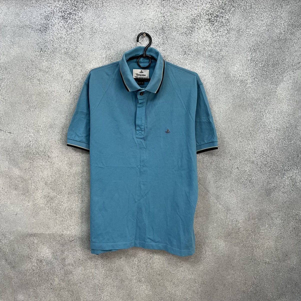 Vivienne Westwood Vivienne Westwood Polo T-Shirt Small Orb Logo Blue Size XL Size US XL / EU 56 / 4 - 1 Thumbnail