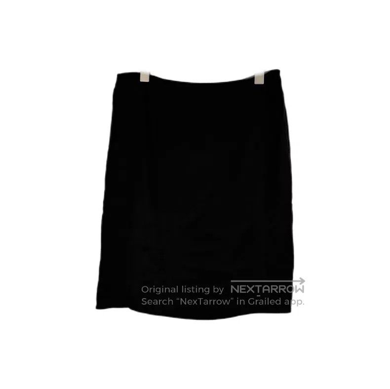 Hermes Hermes Black Semi-Silk Leather Buckle Metal Ring Skirt Size 25" / US 0 / IT 36 - 2 Thumbnail
