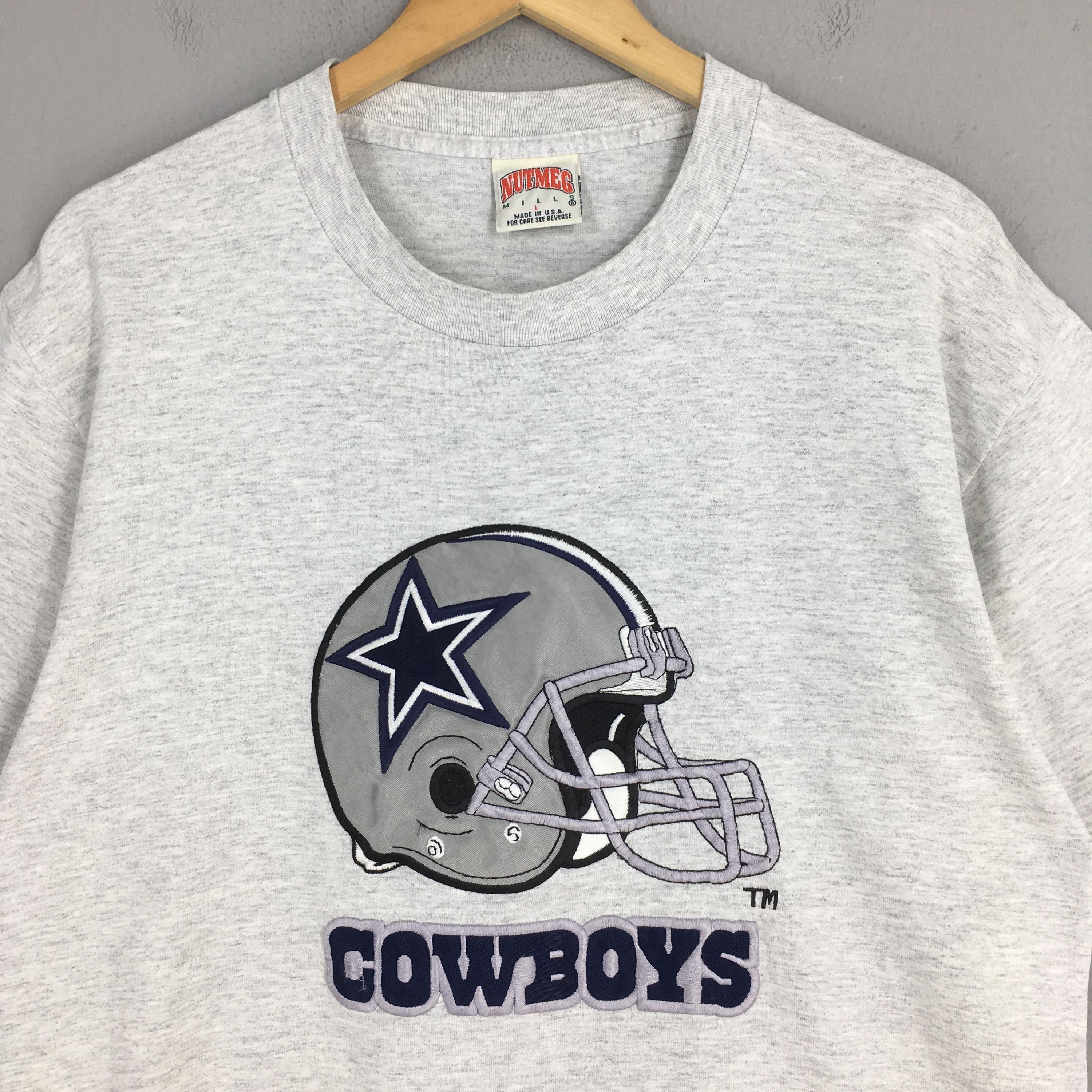 NFL × Vintage Vintage 90s Dallas Cowboys NFL Gray T shirt Large Size US L / EU 52-54 / 3 - 2 Thumbnail